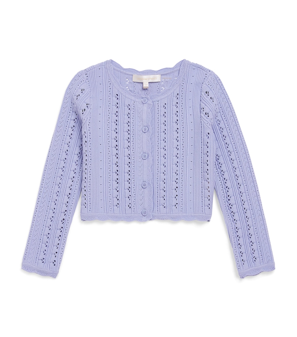 LoveShackFancy Pointelle Emylnn Cardigan (7-14 Years) Moowamoonwash