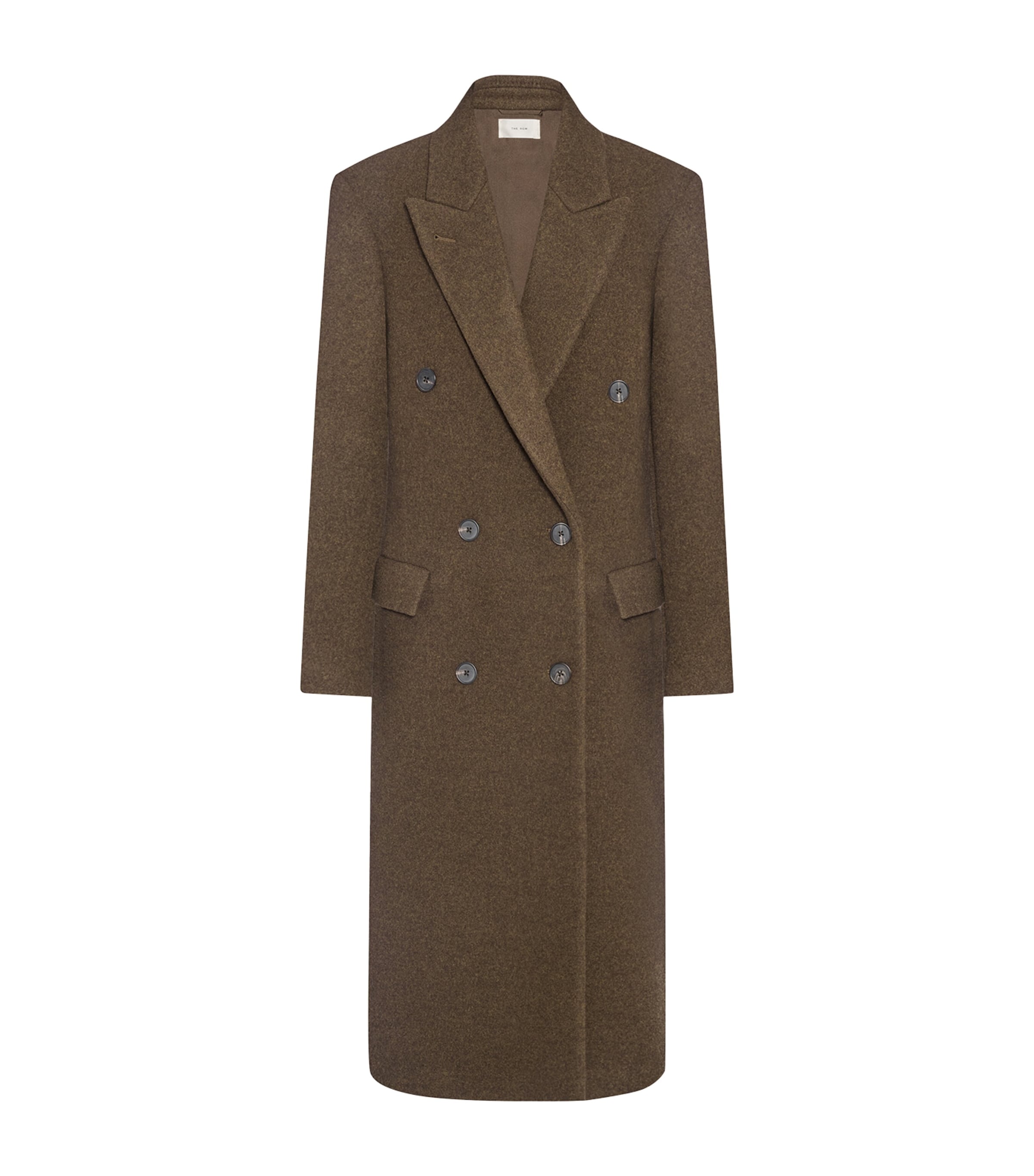 The Row Womens Sheep Wool Bamira Coat Brown Melange