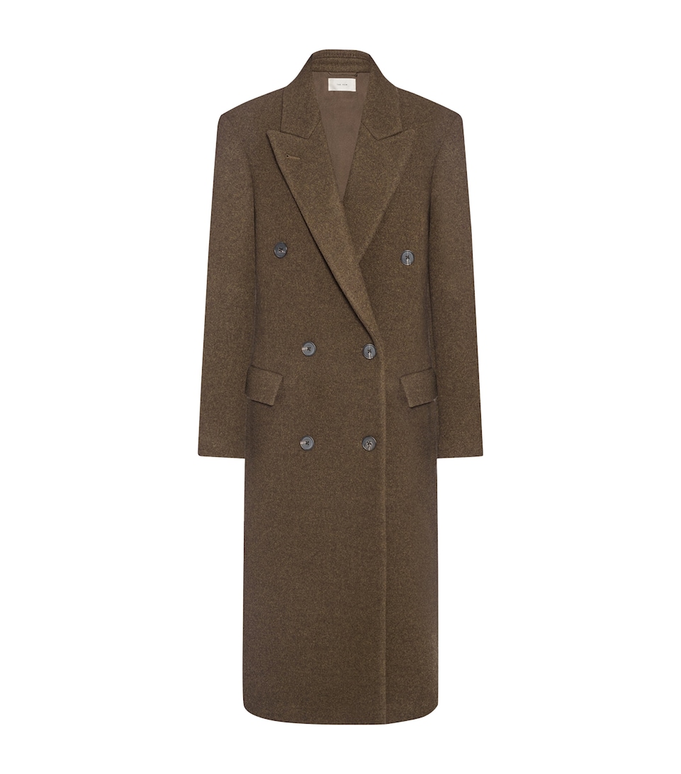 The Row Womens Sheep Wool Bamira Coat Brown Melange