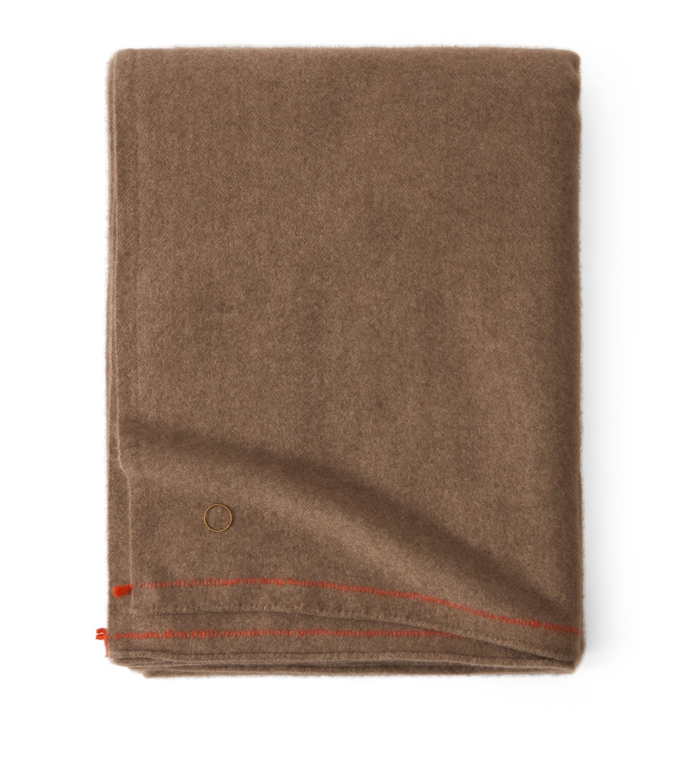 Oyuna Cashmere Sabra Throw (200cm x 145cm) Taupe
