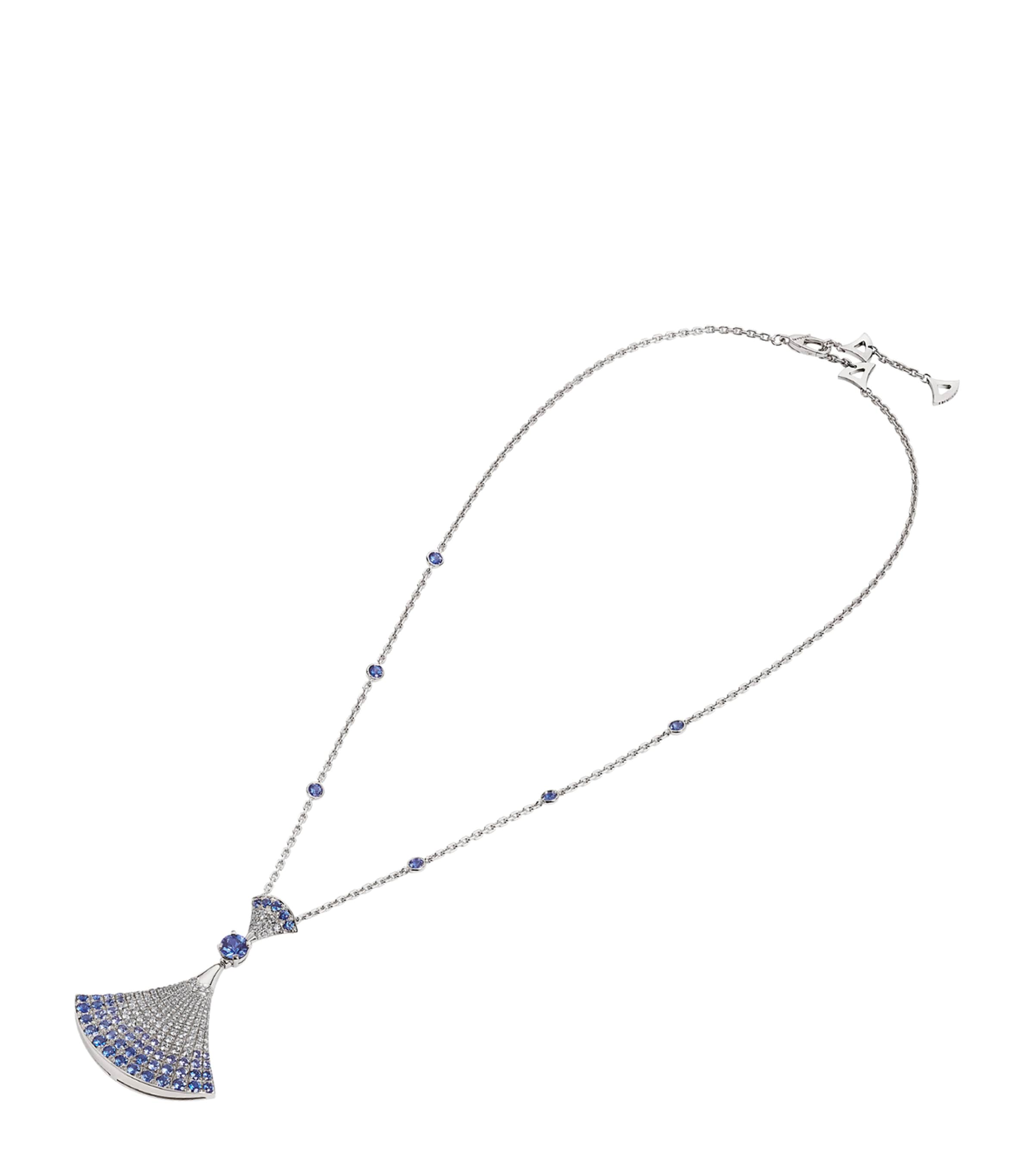 White Gold, Diamond and Sapphire DIVAS' DREAM Necklace