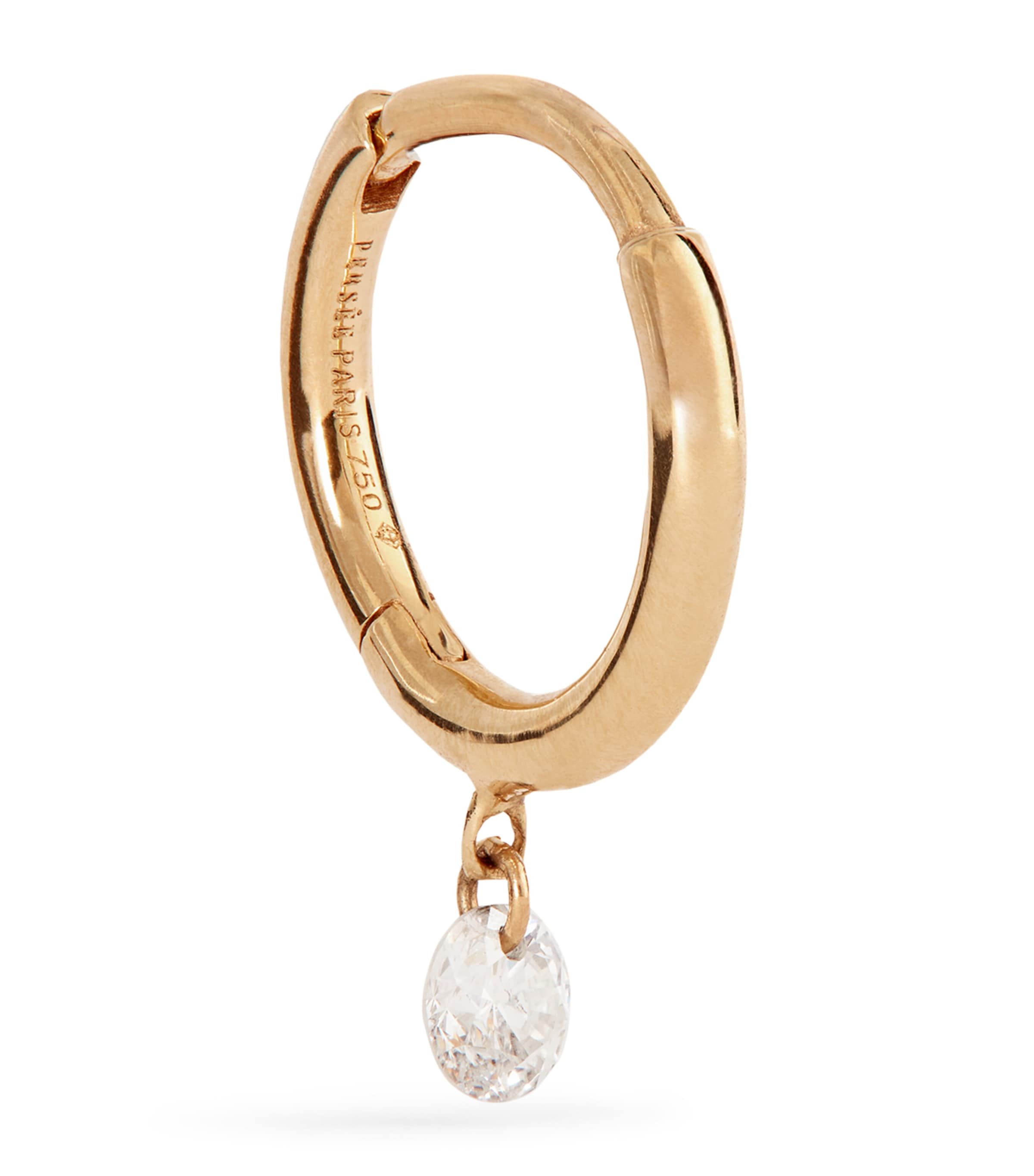 Yellow Gold and Diamond Danaé Single Huggie Earring