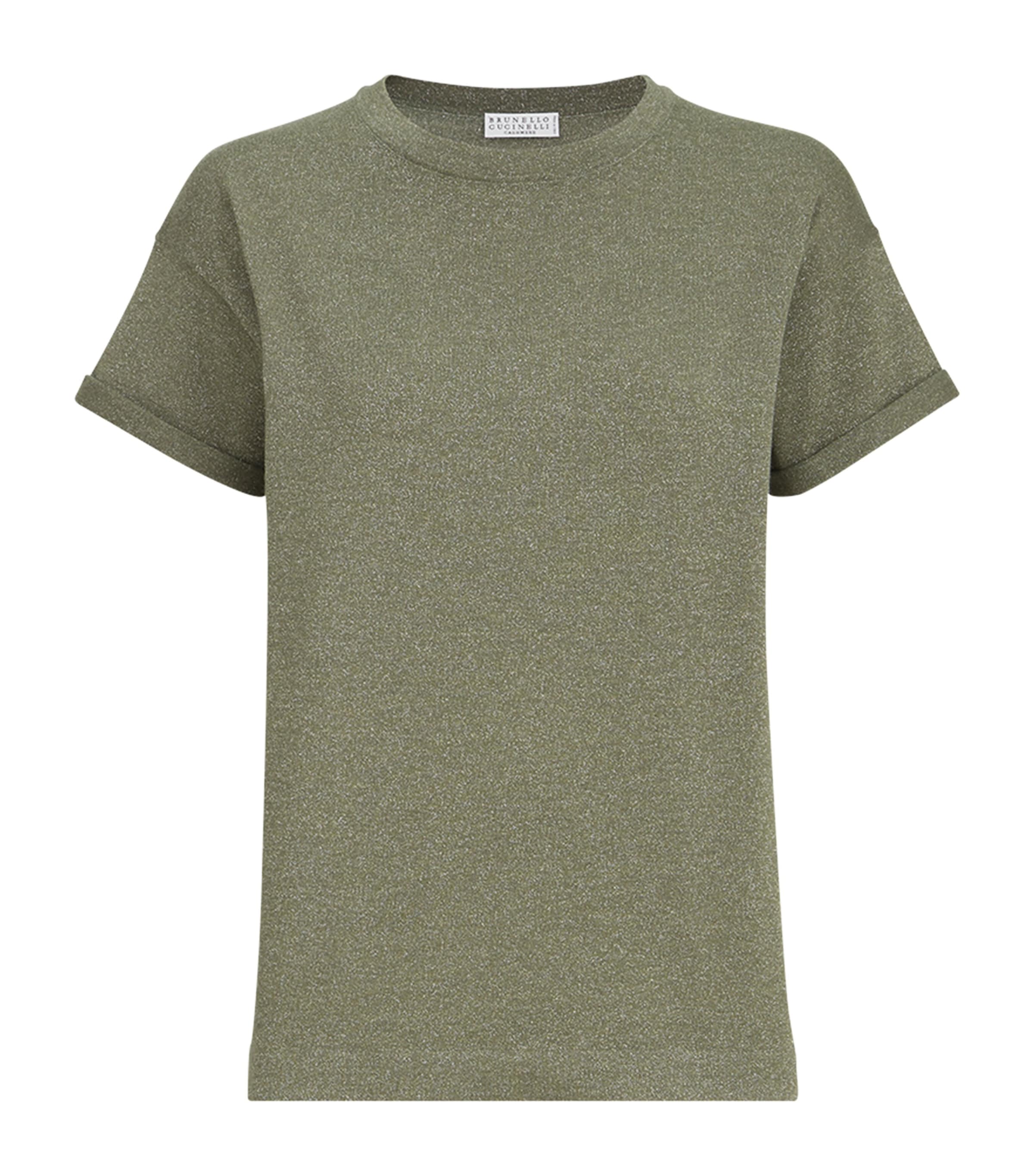 Brunello Cucinelli Womens Cashmere-Silk Blend T-Shirt