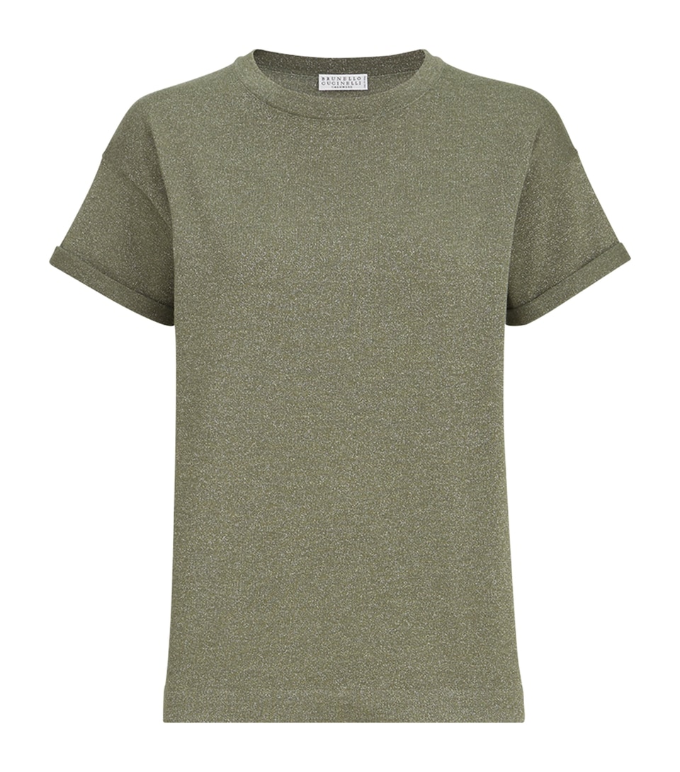 Brunello Cucinelli Womens Cashmere-Silk Blend T-Shirt