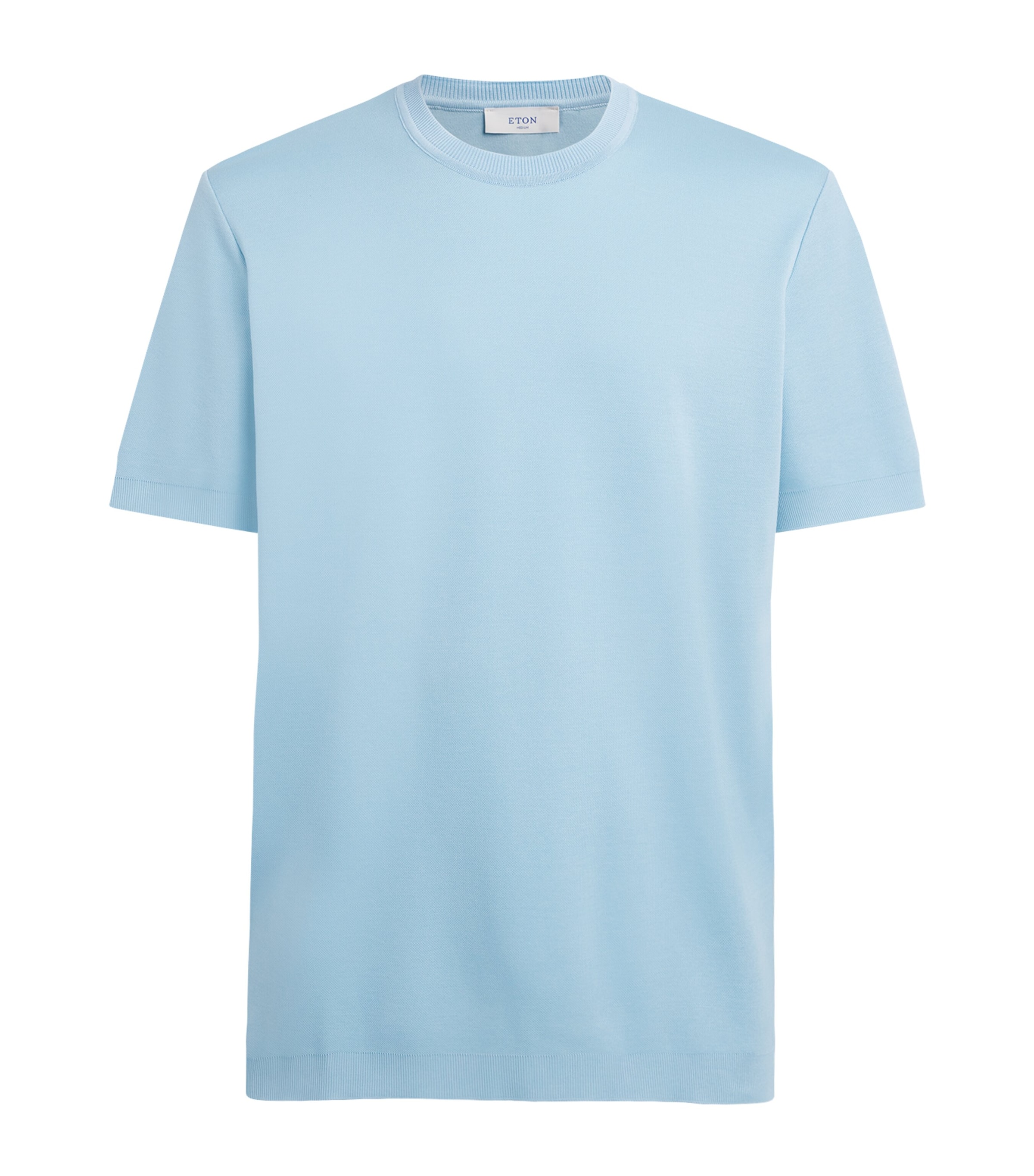 Eton Mens Cotton T-Shirt Light Blue
