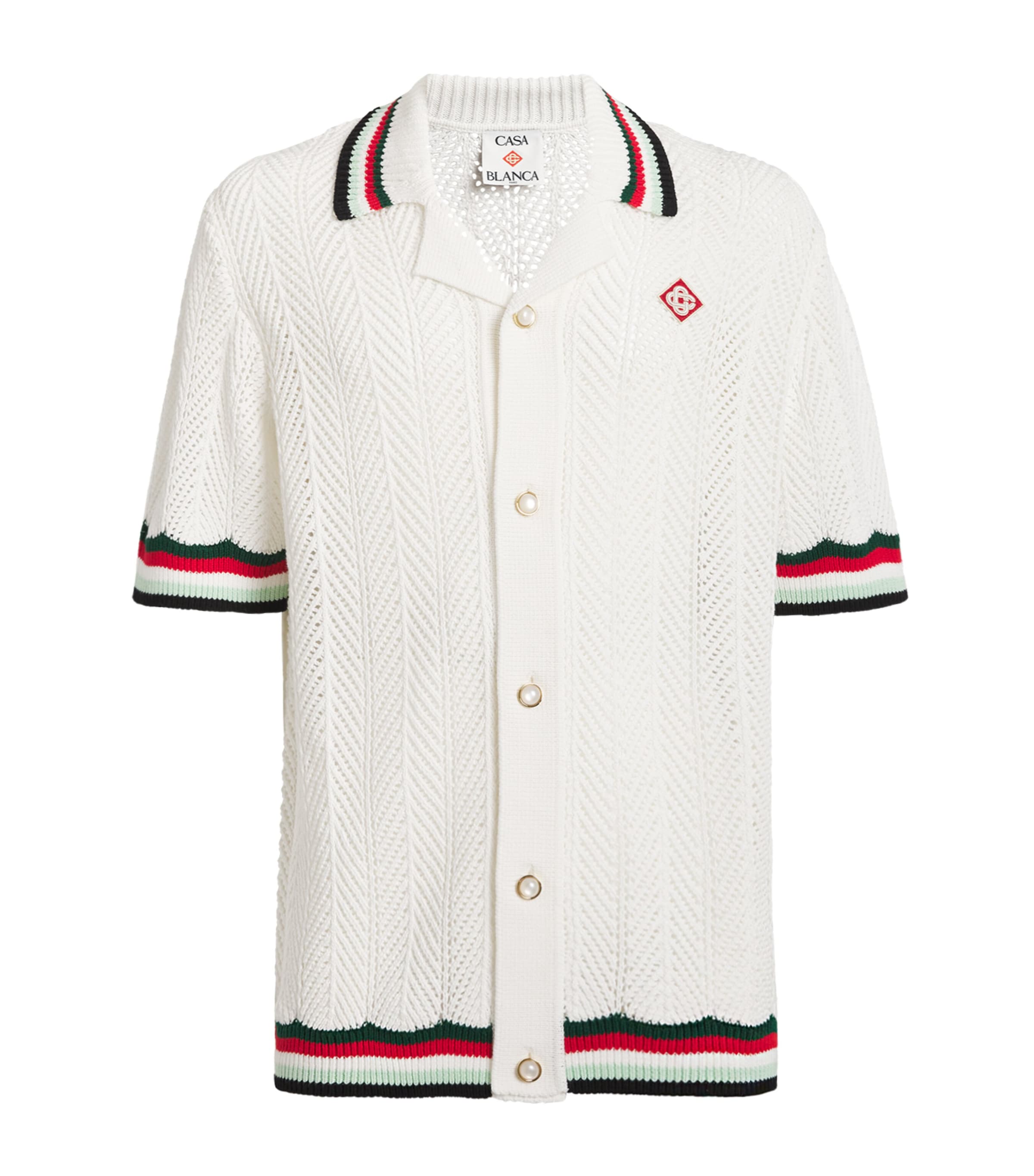 Cotton Chevron Crochet Shirt