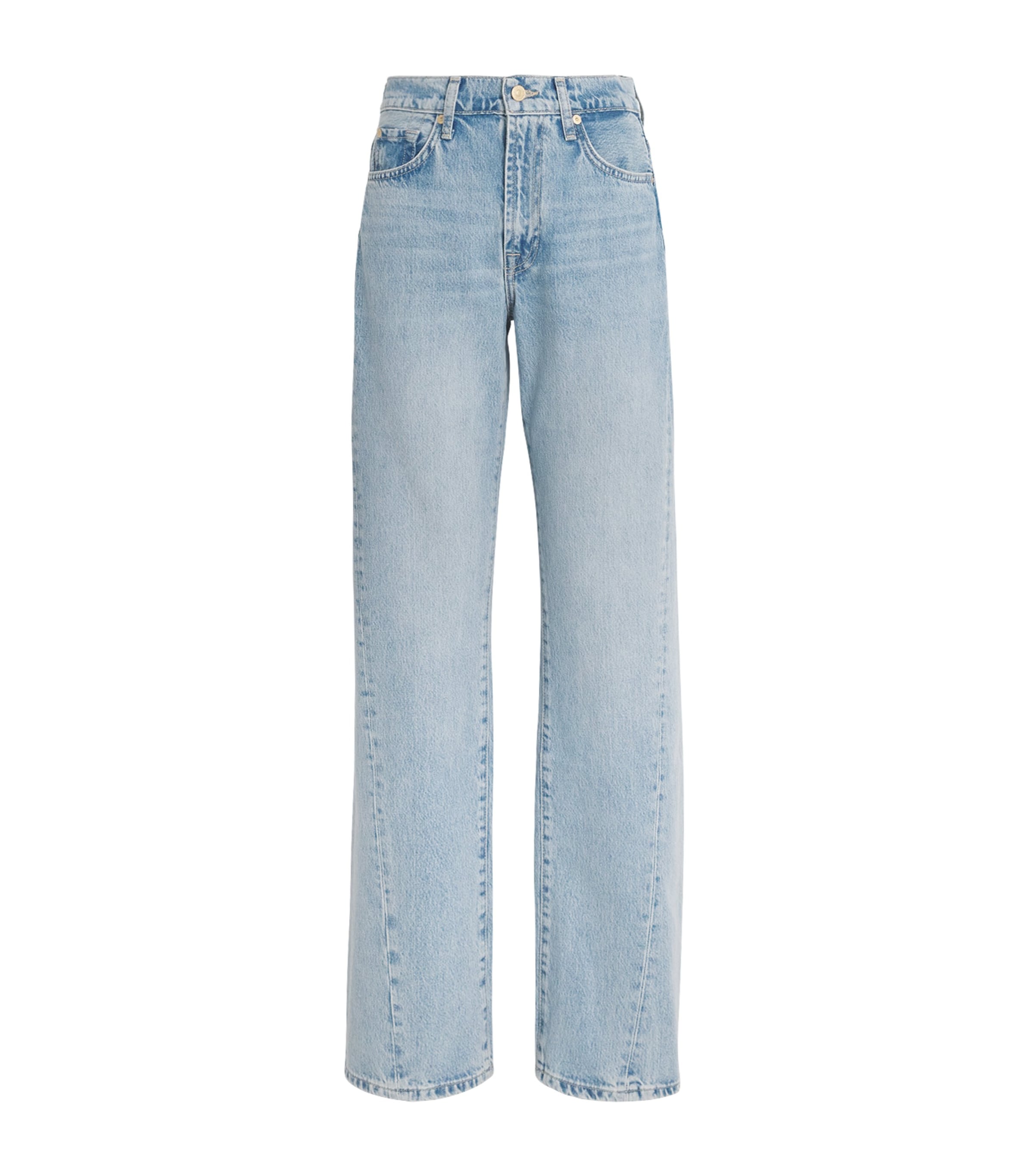 Twisted-Seam Tess High-Rise Straight Jeans