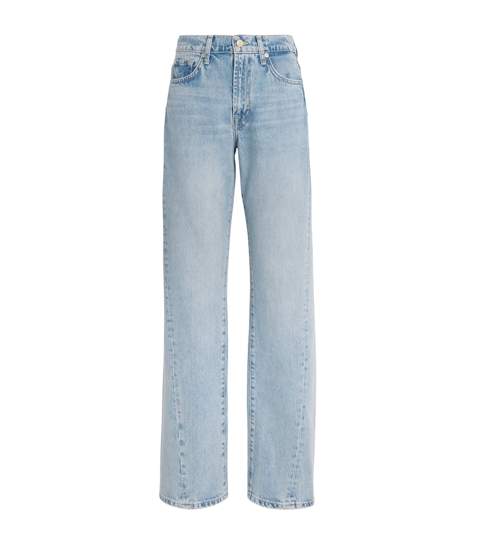 Twisted-Seam Tess High-Rise Straight Jeans
