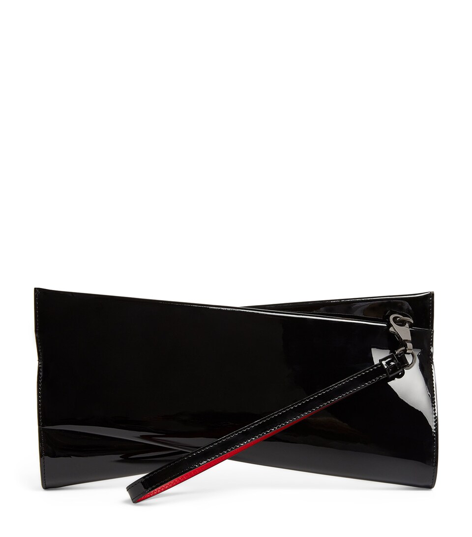 Loubitwist Small Patent Leather Clutch Bag