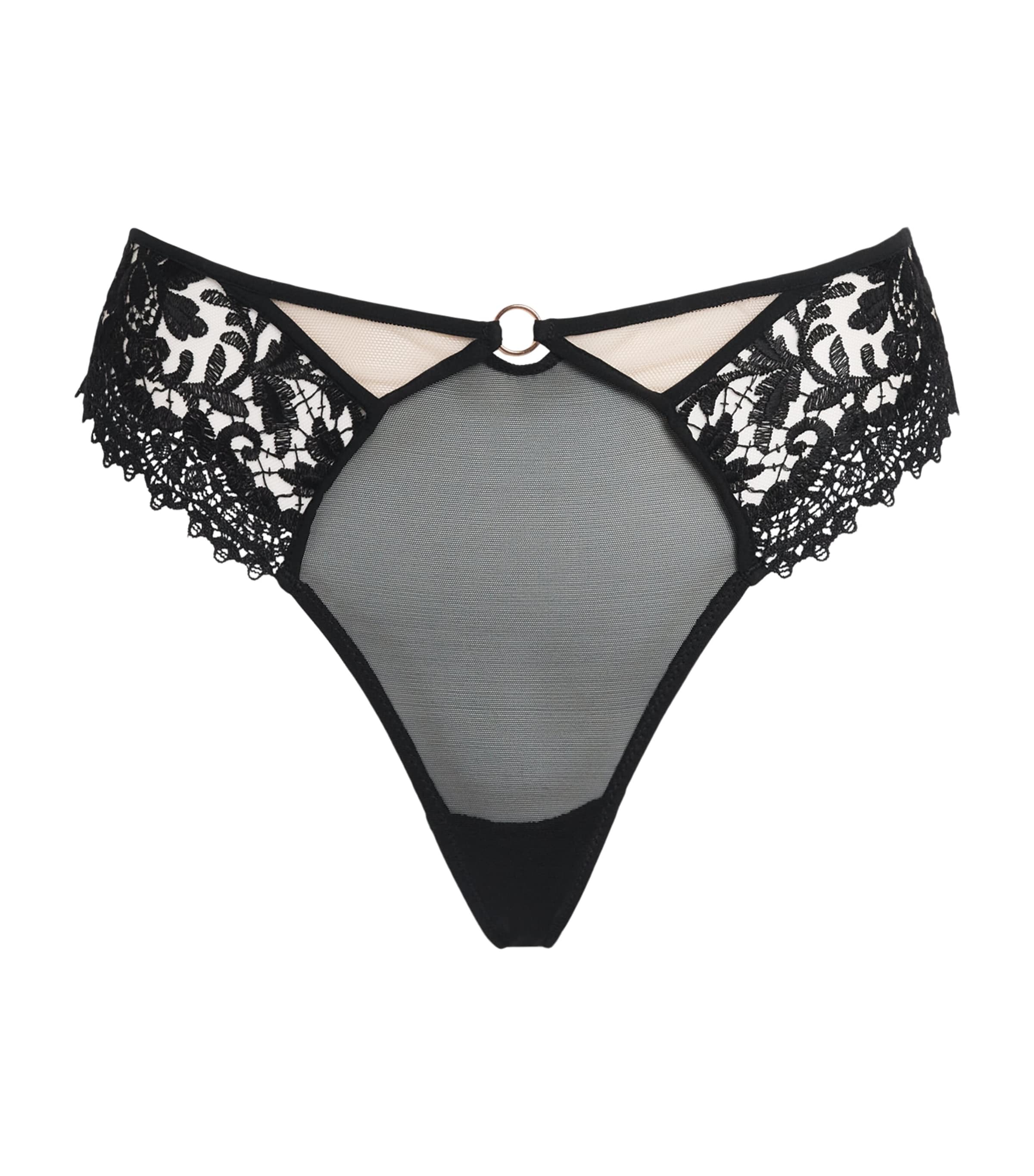 Simone Perele Womens Lace Fantasime Tanga Briefs Light Tattoo