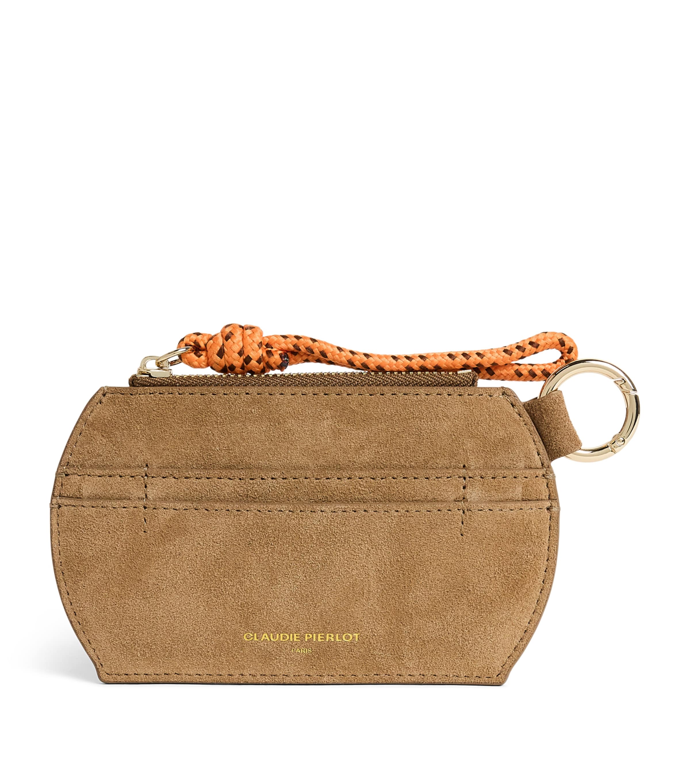 Claudie Pierlot Suede Card Holder Beige