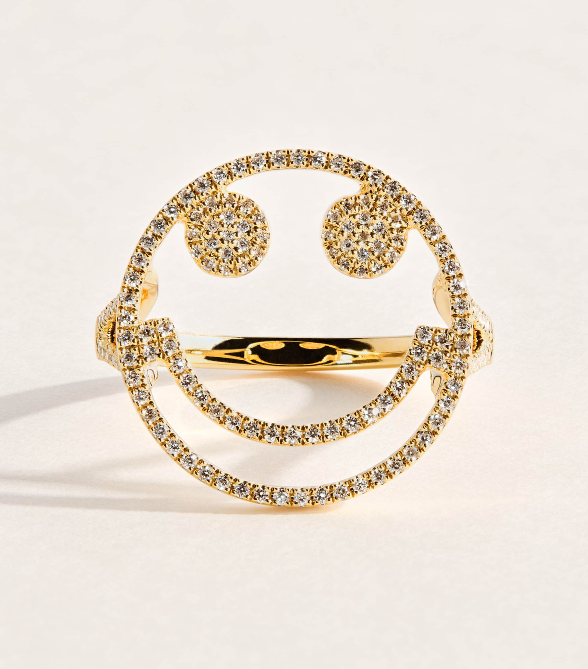 Rosa de la Cruz Yellow Gold and Diamond Smile Ring Yellow Gold