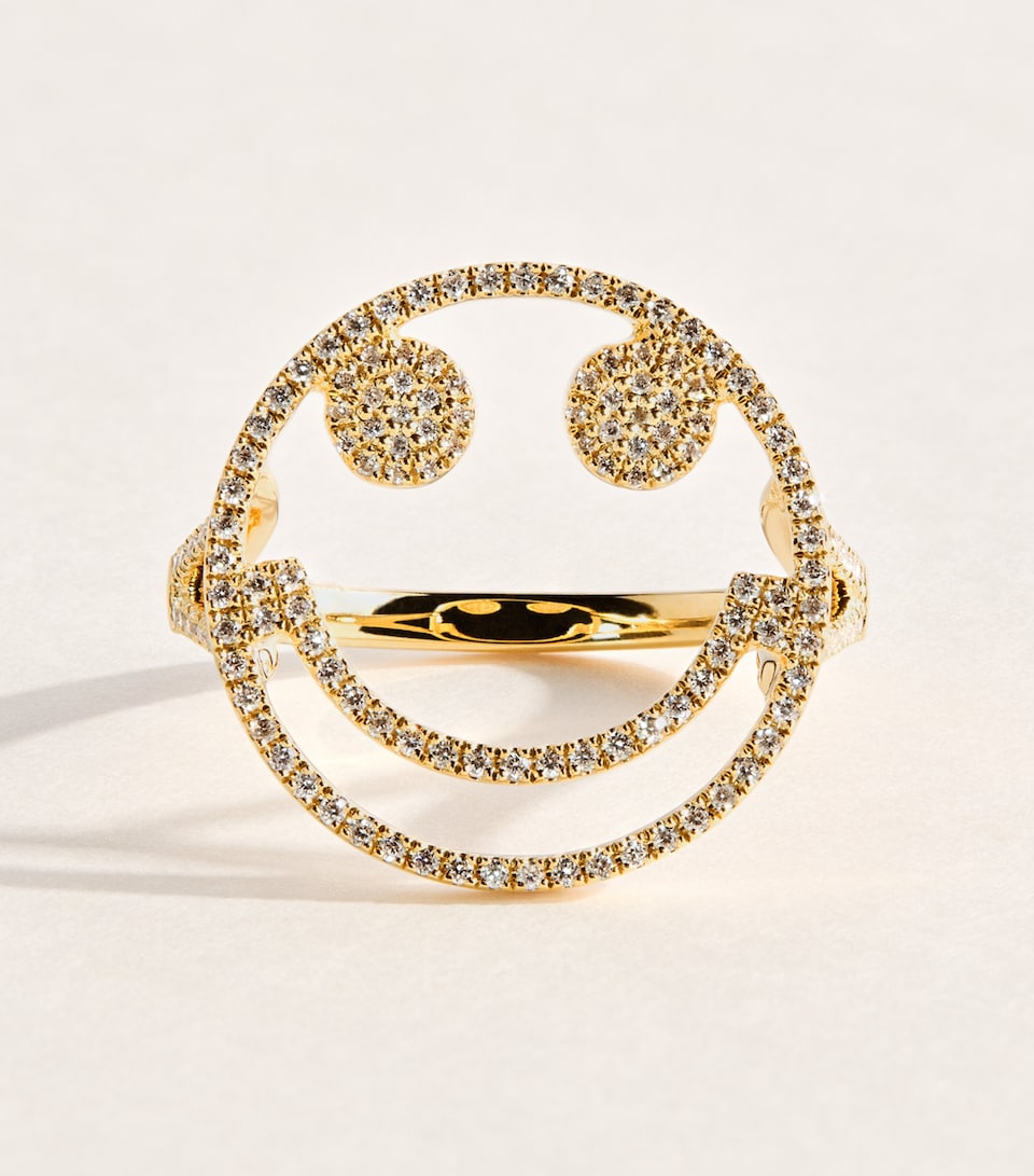 Rosa de la Cruz Yellow Gold and Diamond Smile Ring Yellow Gold