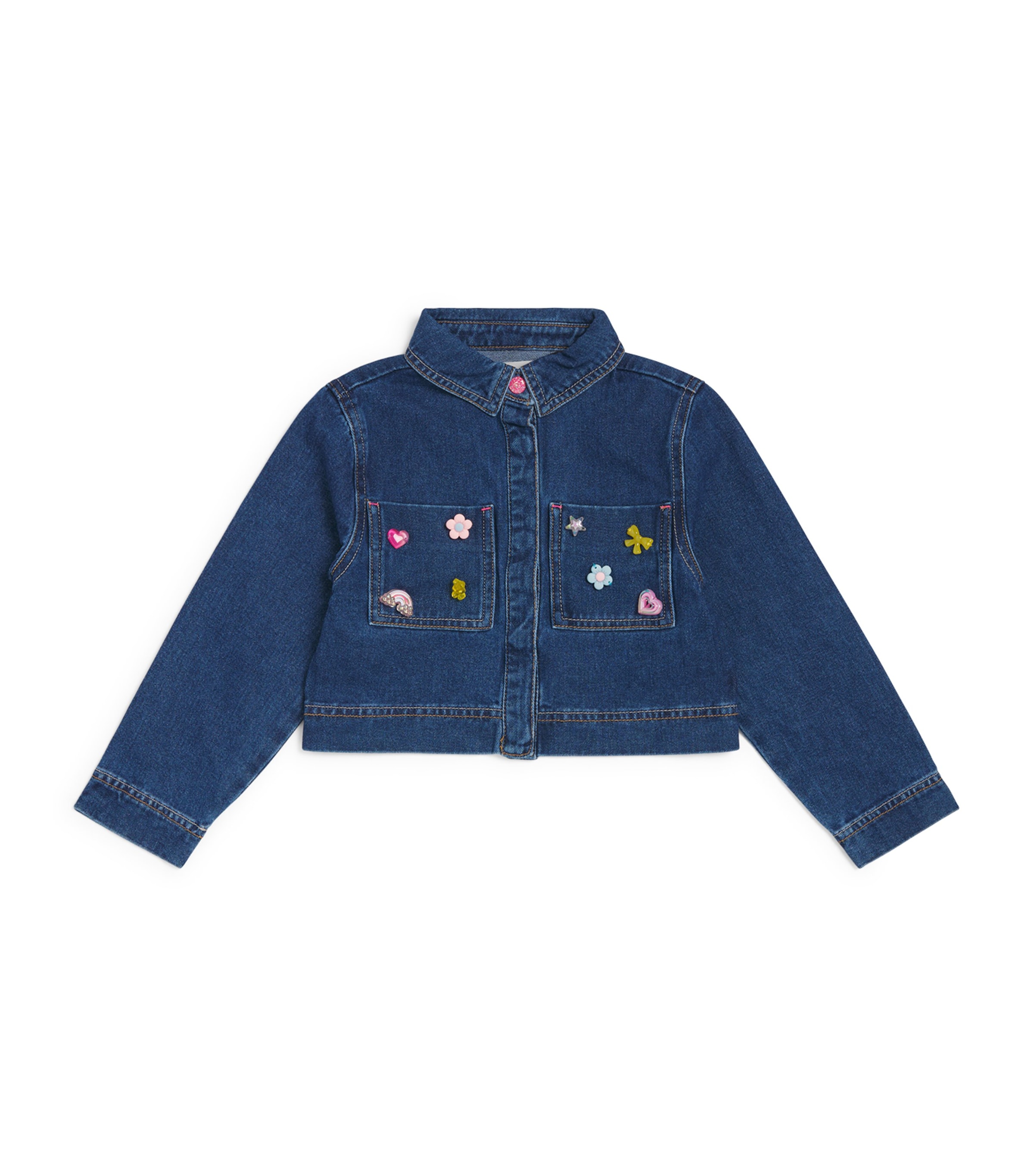 Billieblush Embellished Denim Shirt (3-12 Years) Stone