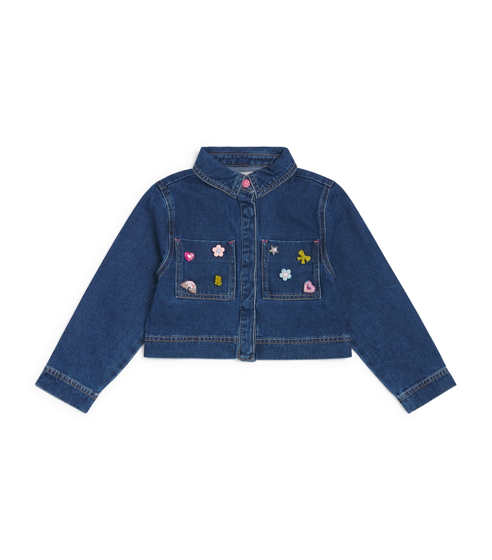 Billieblush Embellished Denim Shirt (3-12 Years) Stone