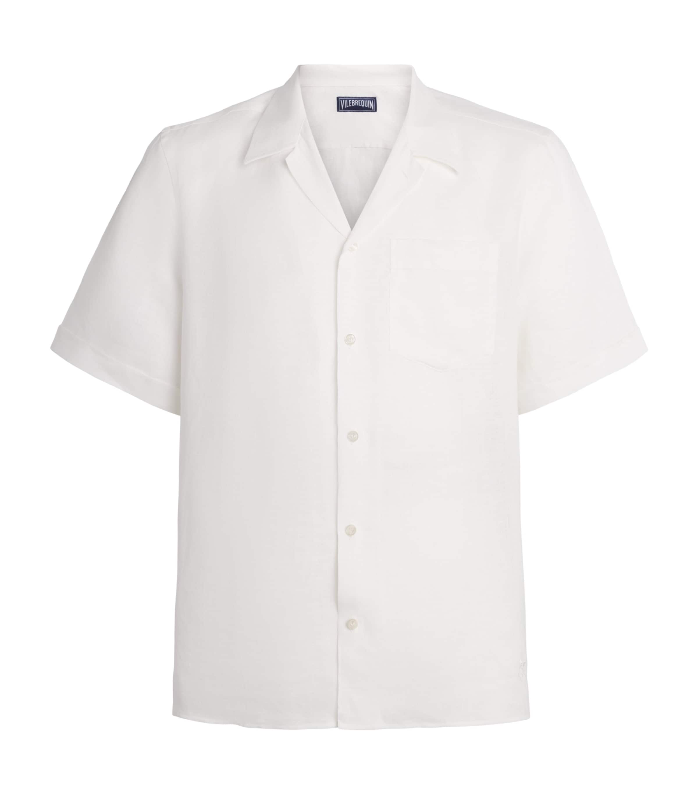 Vilebrequin Mens Linen Charli Shirt Blanc