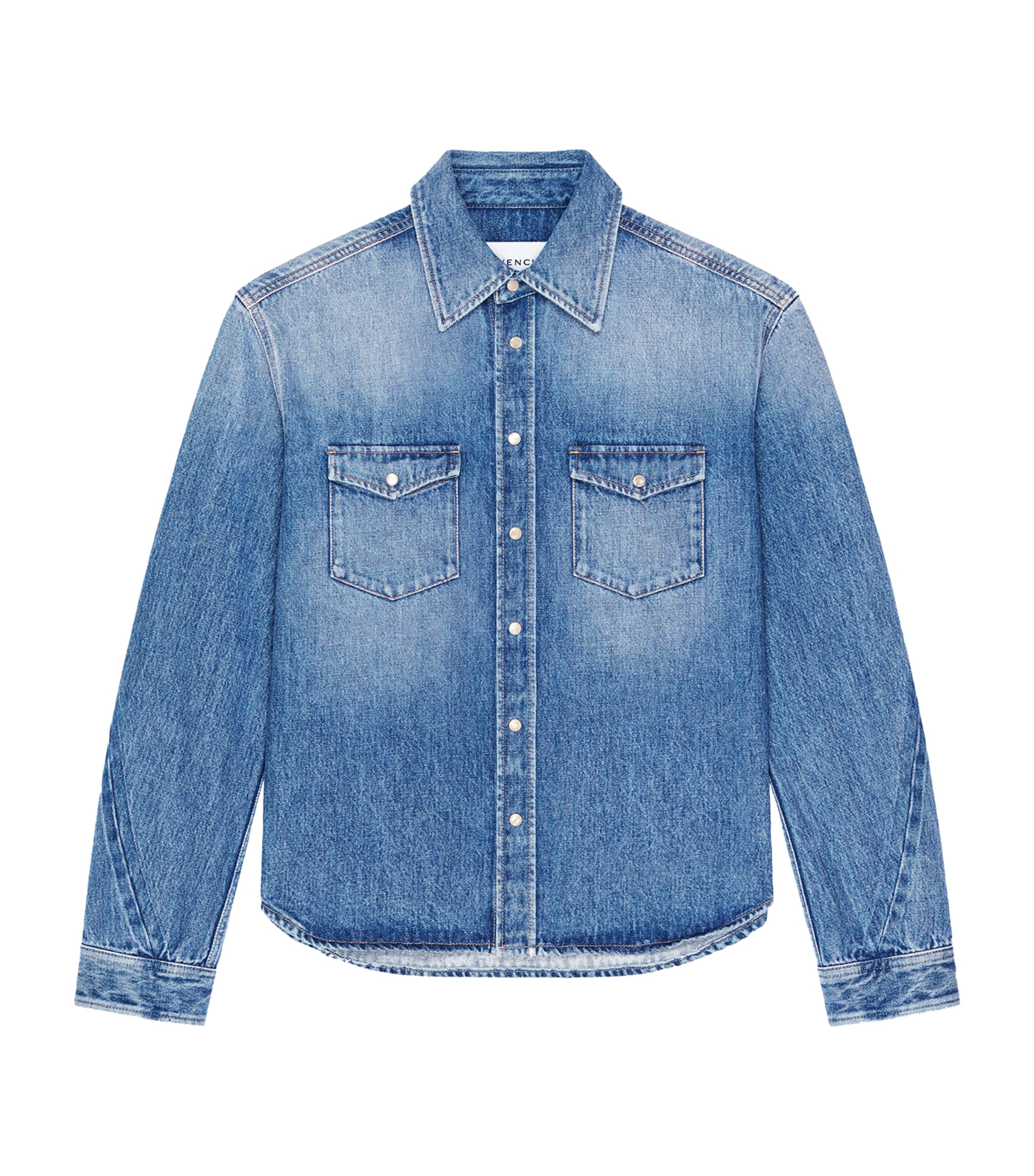 Givenchy Mens Denim Shirt Medium Blue