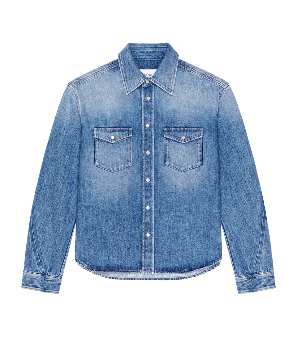 Givenchy Mens Denim Shirt Medium Blue