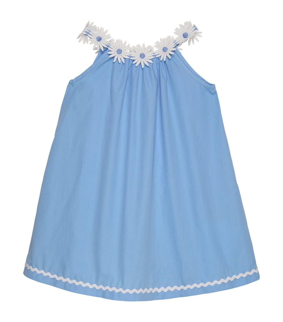 Trotters Cotton Daisy Sun Dress (2-5 Years) Cornflower Blue