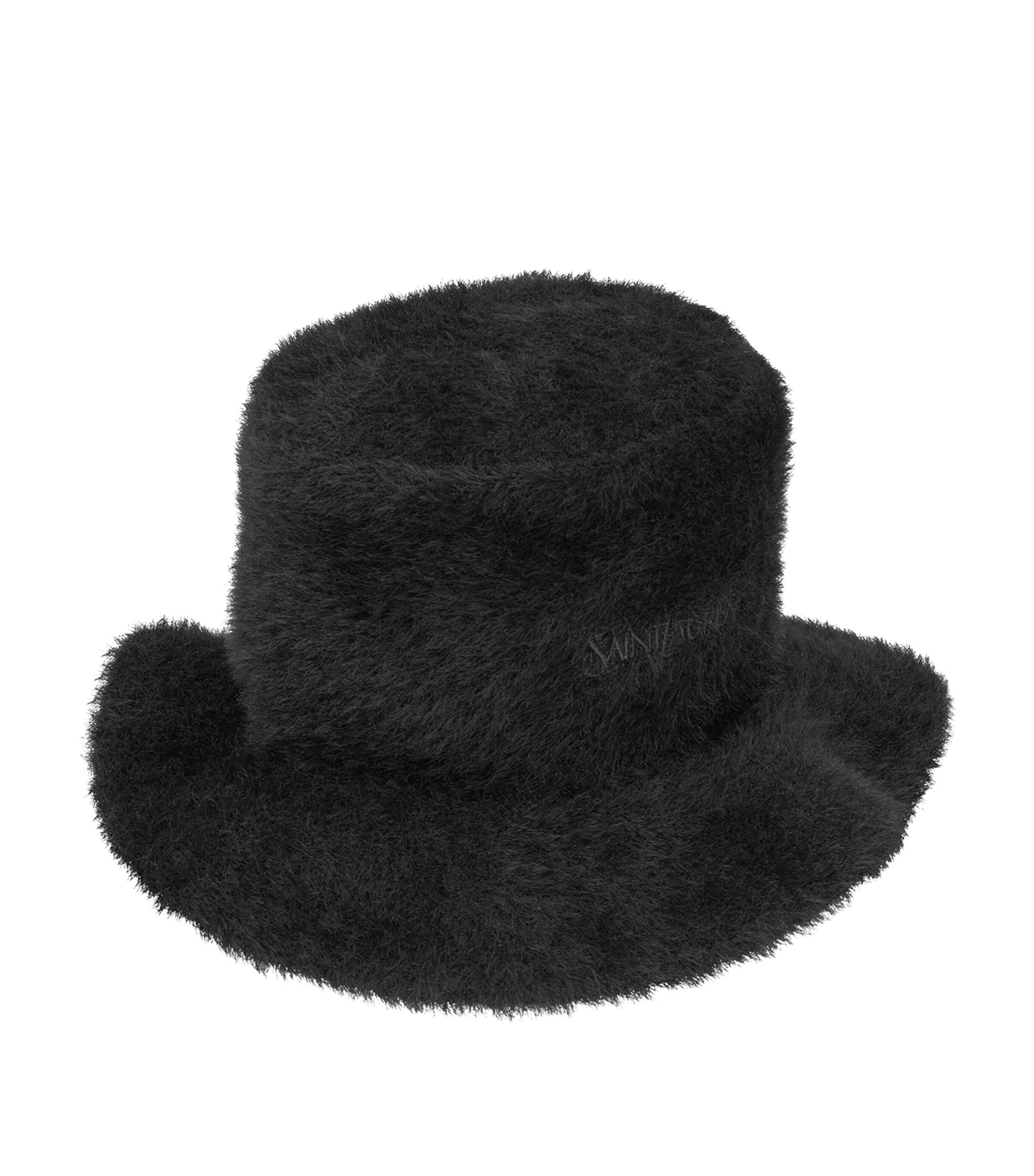 Fluffy Embroidered Logo Bucket Hat