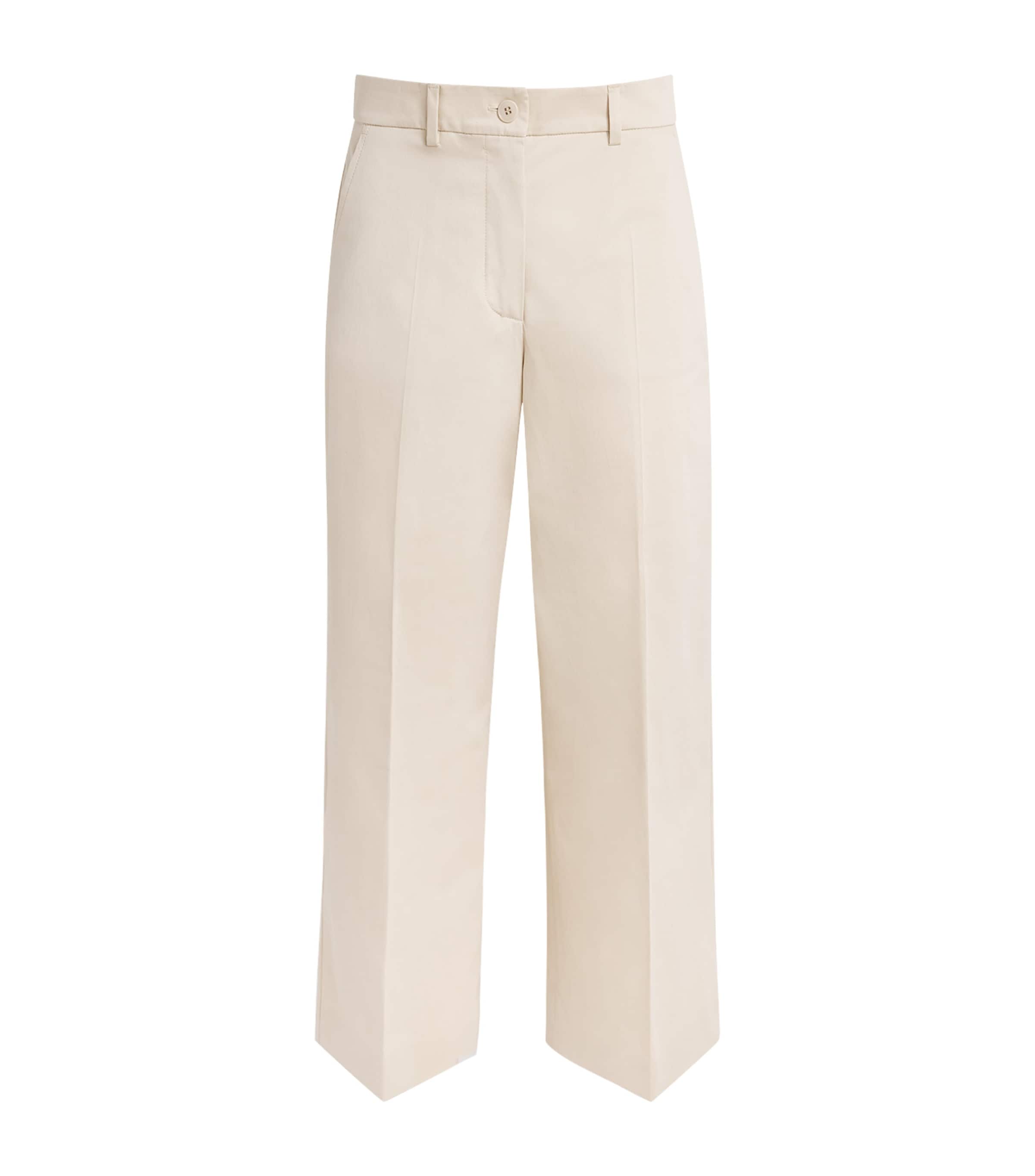 Weekend Max Mara Womens Wide-Leg Tailored Trousers Beige