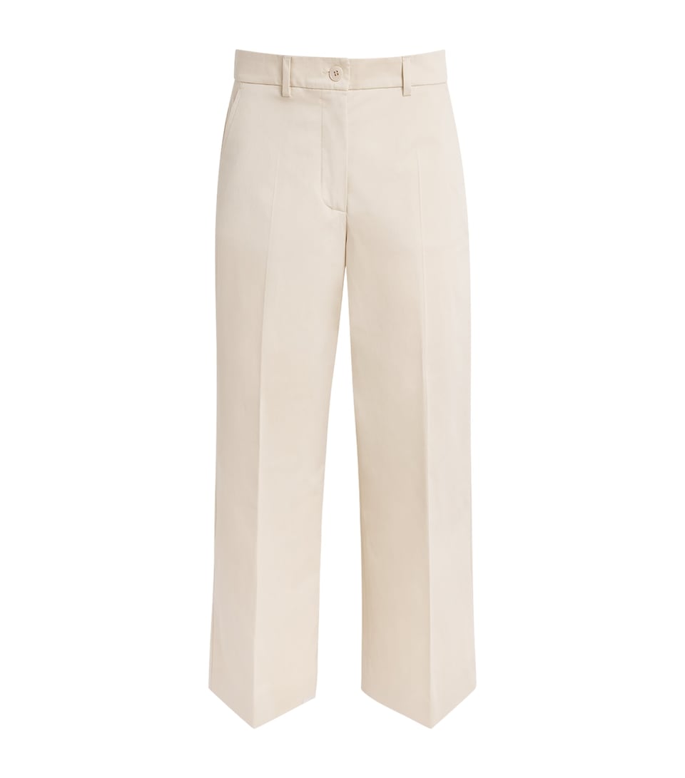Weekend Max Mara Womens Wide-Leg Tailored Trousers Beige