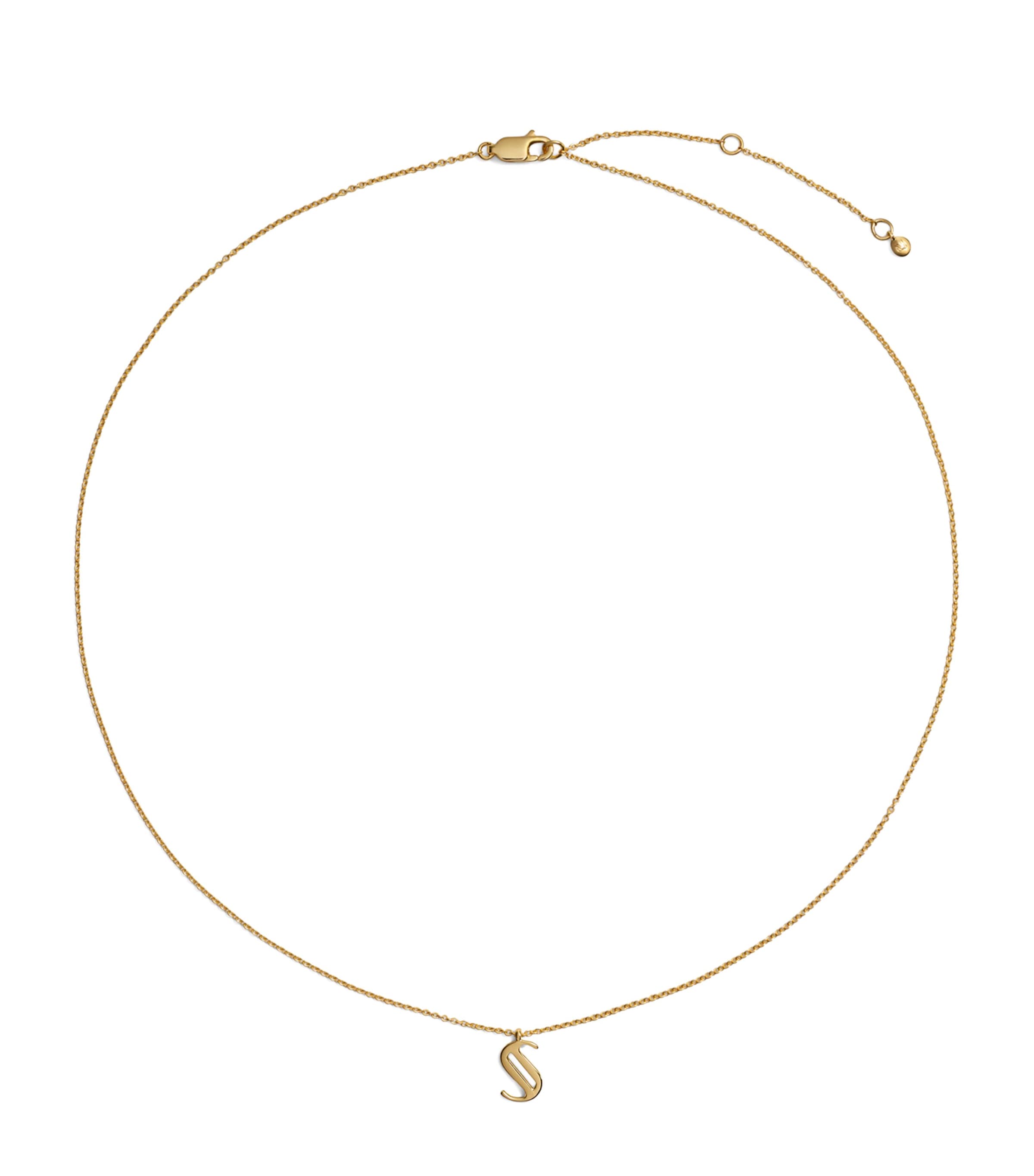 Monica Vinader Gold Vermeil S Initial Necklace Gold
