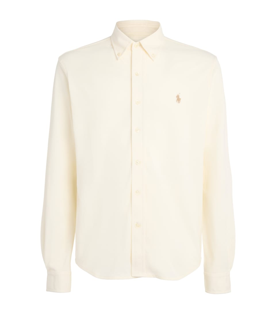 Polo Ralph Lauren Mens Cotton Featherweight Mesh Shirt Pale Cream