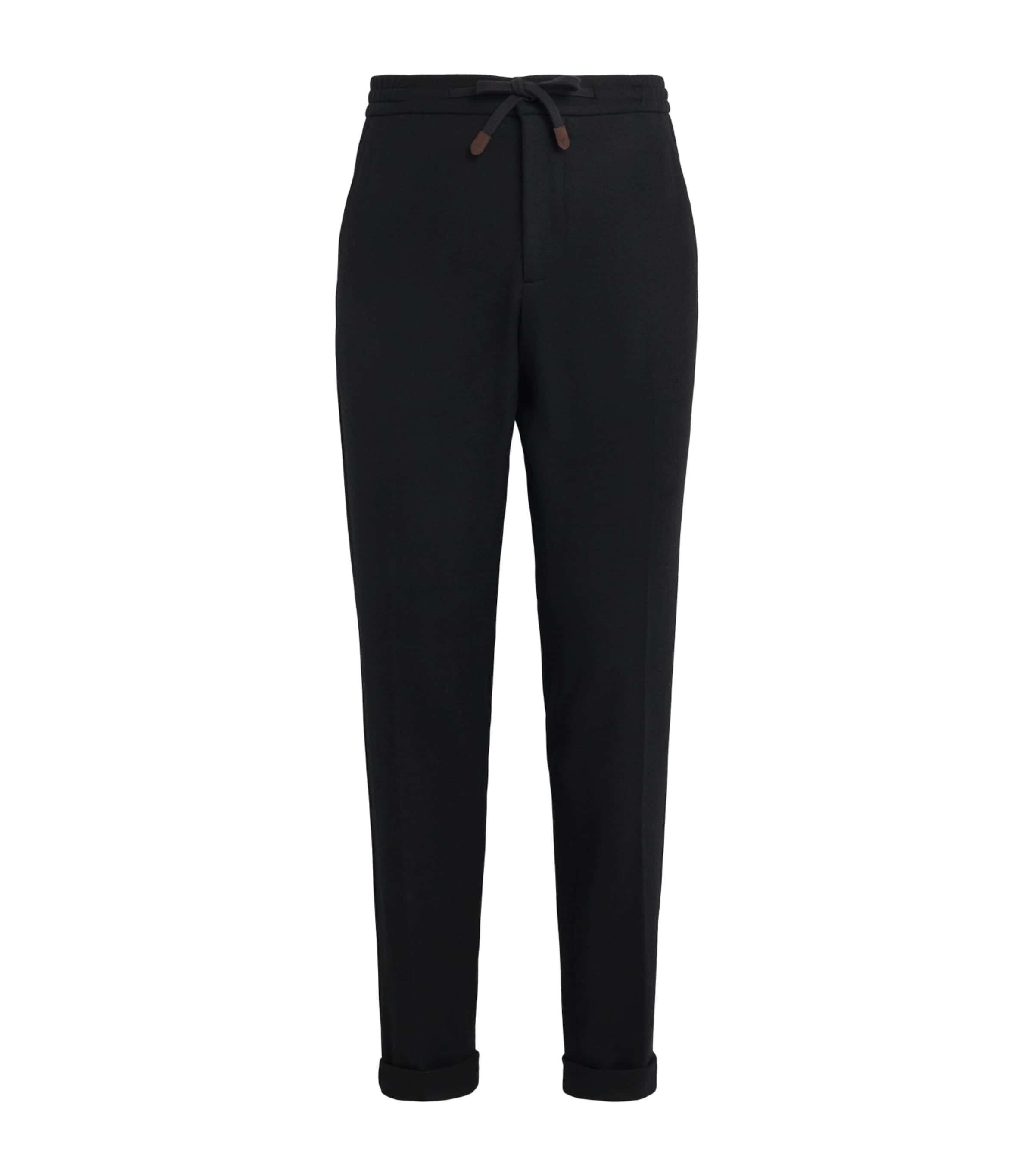 Marco Pescarolo Womens Cashmere Drawstring Sweatpants Dark Grey