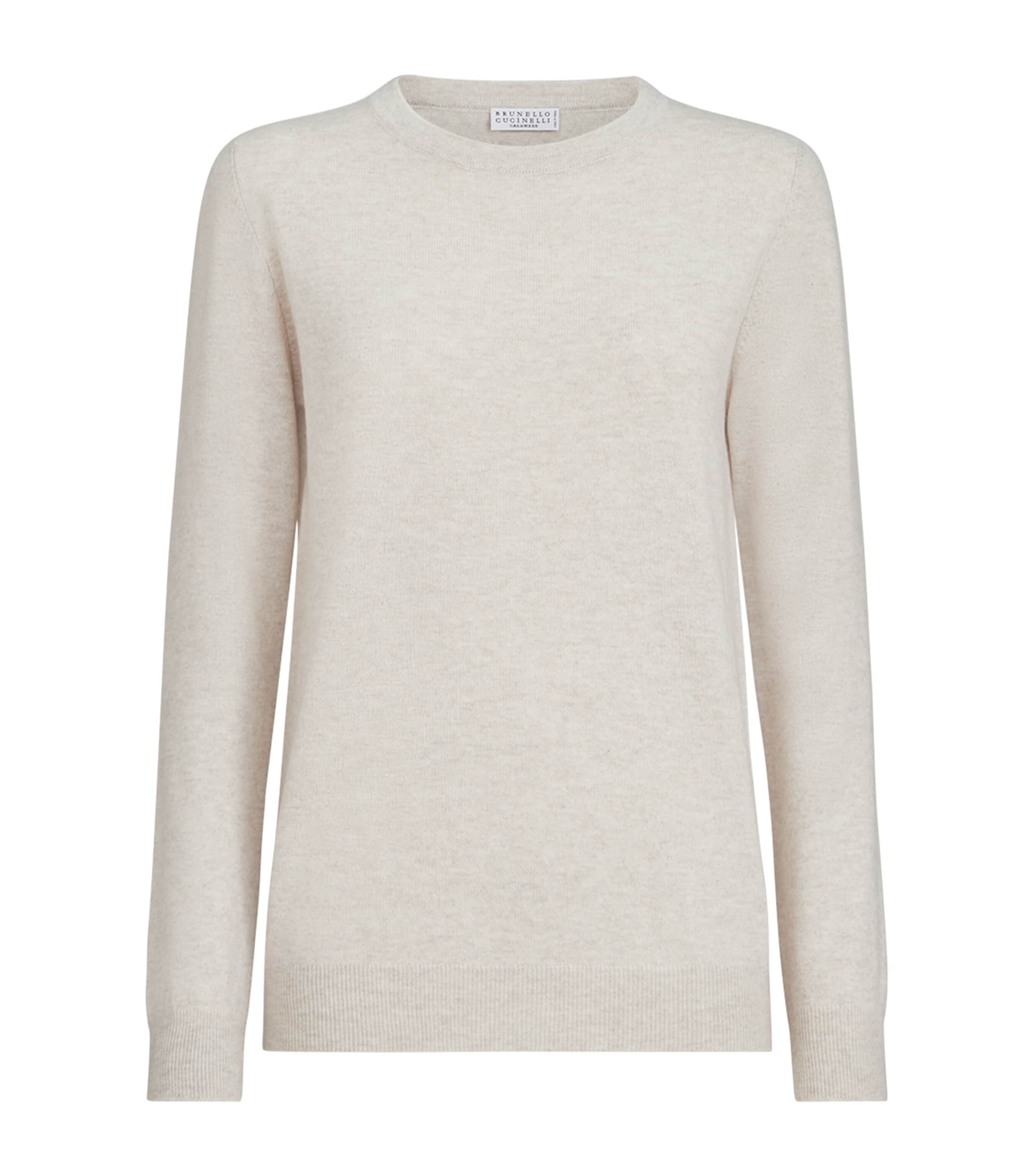 Brunello Cucinelli Womens Cashmere Monili-Trim Sweater