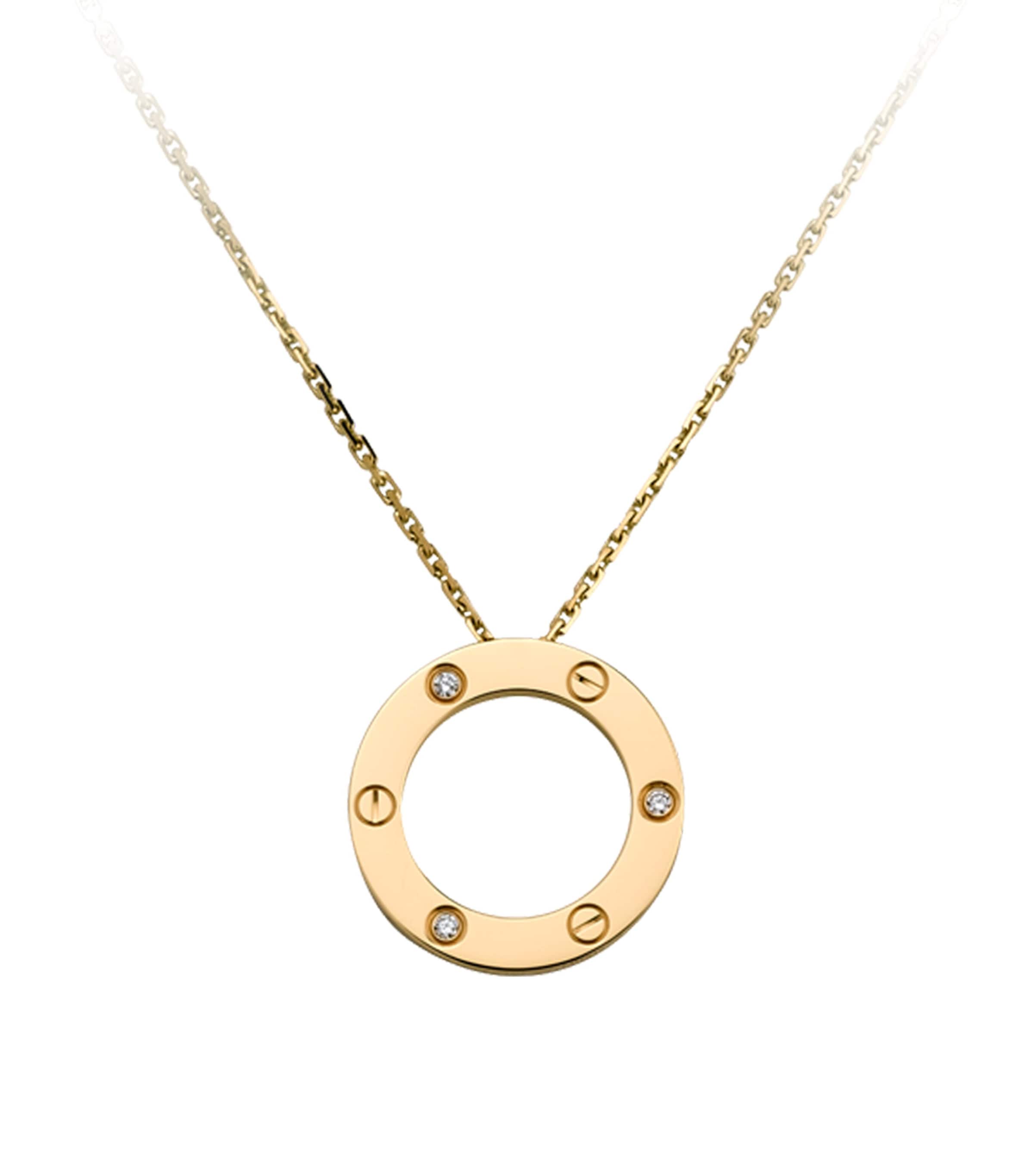 Cartier Yellow Gold and Diamond LOVE Necklace Yellow Gold
