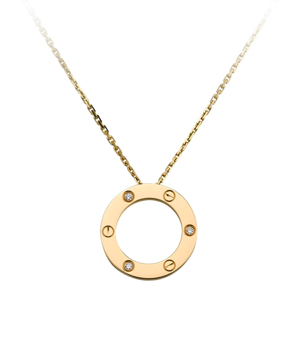 Cartier Yellow Gold and Diamond LOVE Necklace Yellow Gold