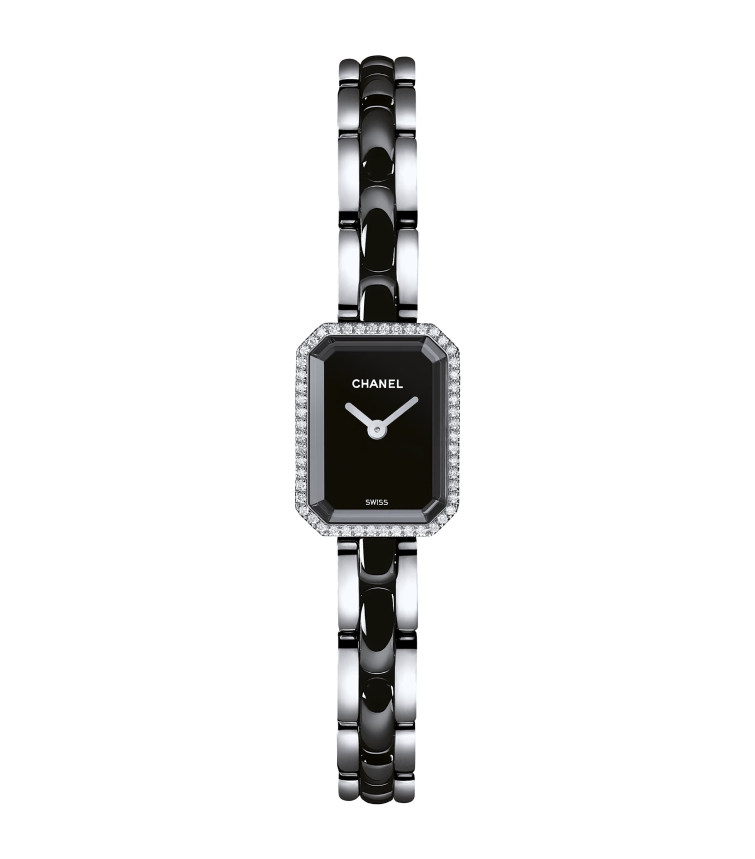 CHANEL Stainless Steel and Diamond Première Ceramic Watch 15.2mm Black