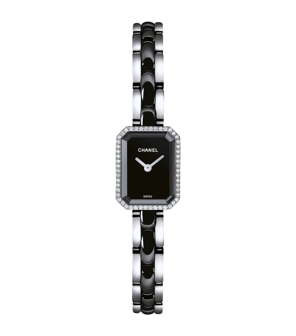 CHANEL Stainless Steel and Diamond Première Ceramic Watch 15.2mm Black