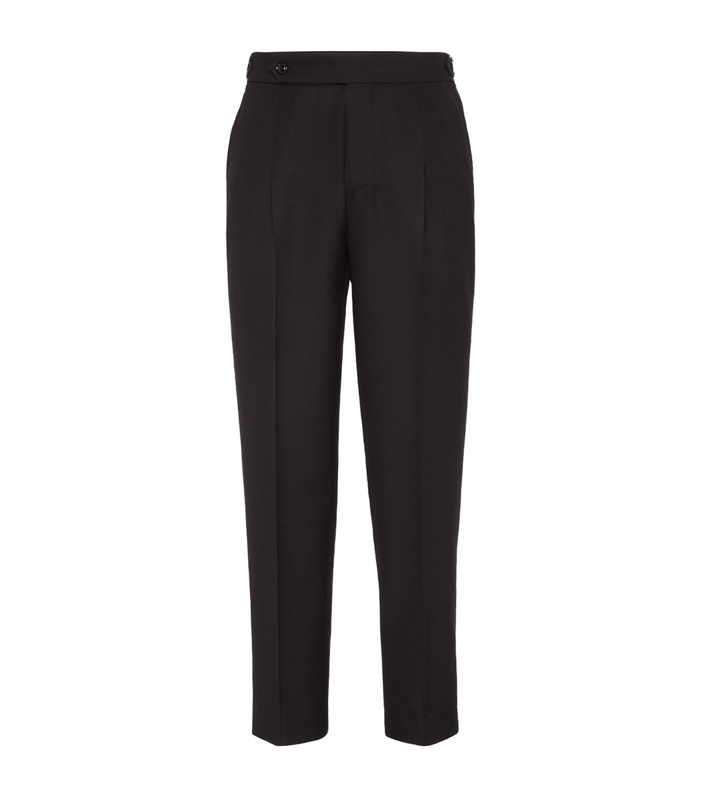 Silk-Wool Tailored Trousers