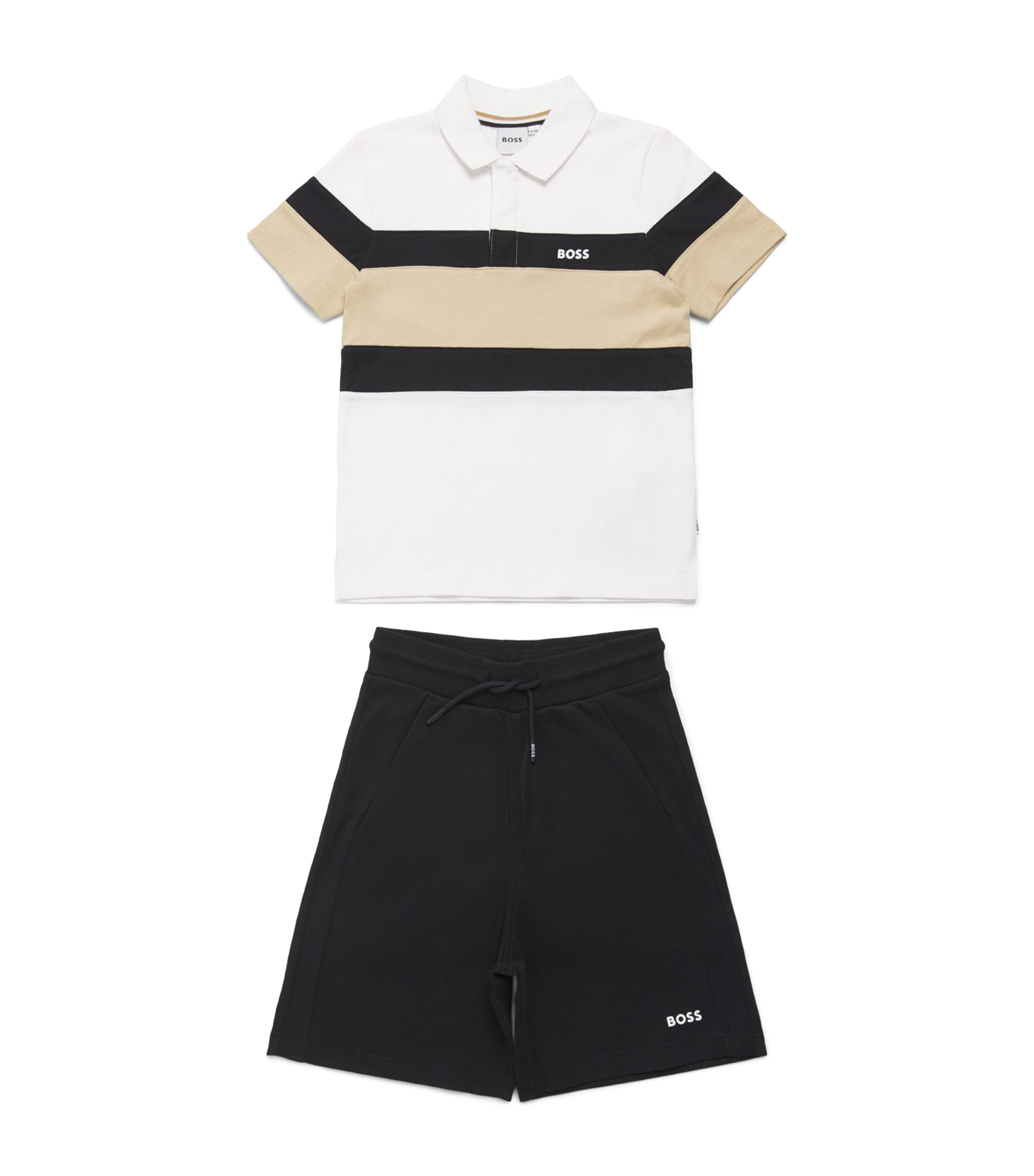 Stretch-Cotton Polo Shirt and Shorts Set (4-16 Years)