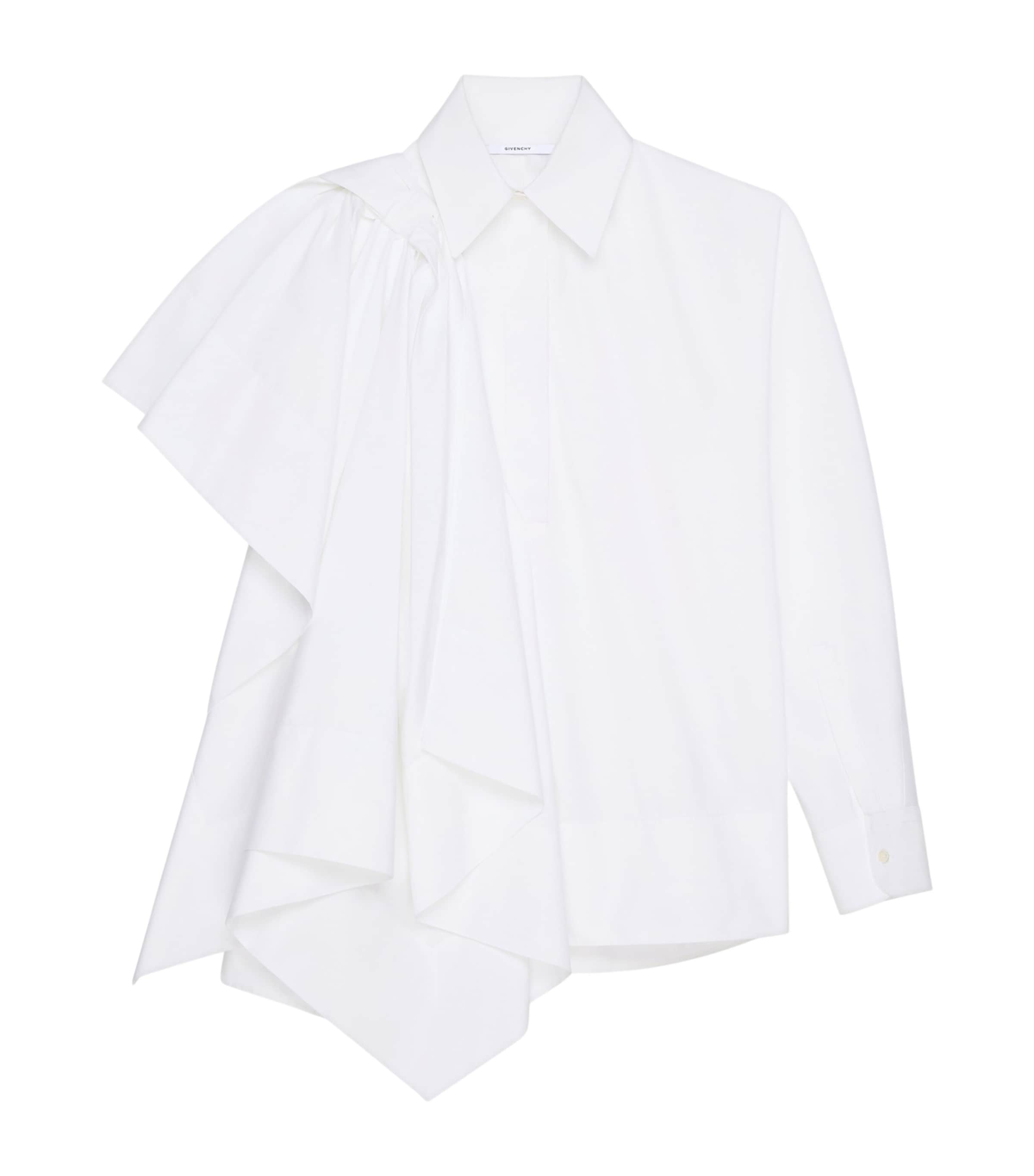 Cotton Bow-Detail Shirt
