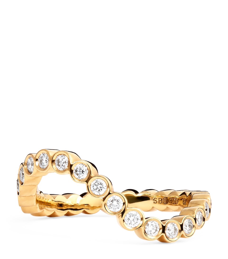 Yellow Gold and Diamond Courant Sky Ring