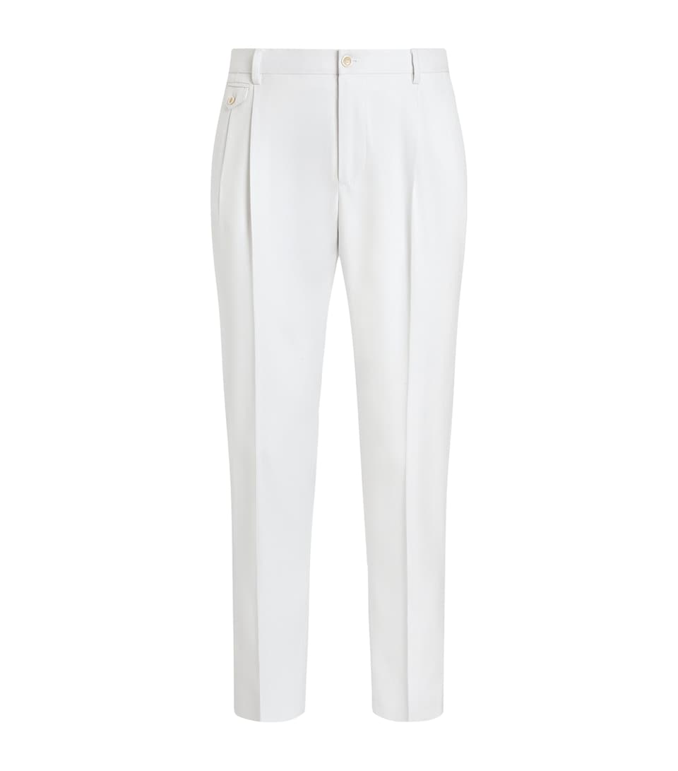 Dolce&Gabbana Mens Pleated Trousers White