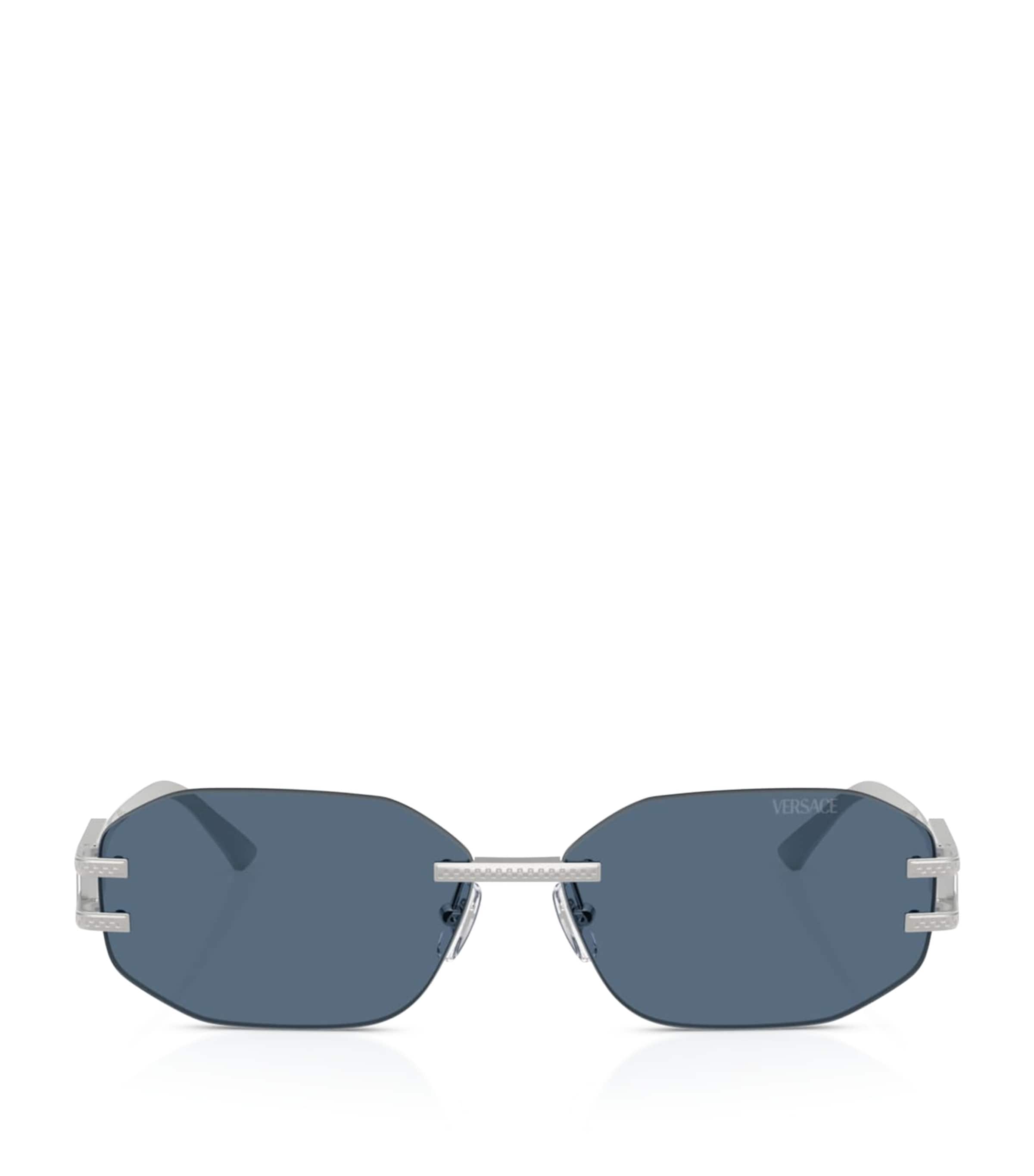 Versace Metal Rimless Sunglasses