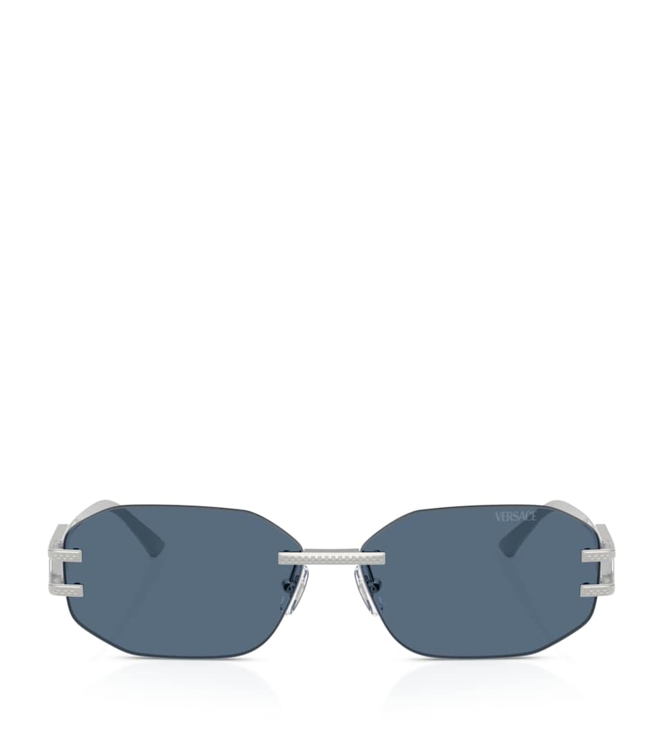 Versace Metal Rimless Sunglasses