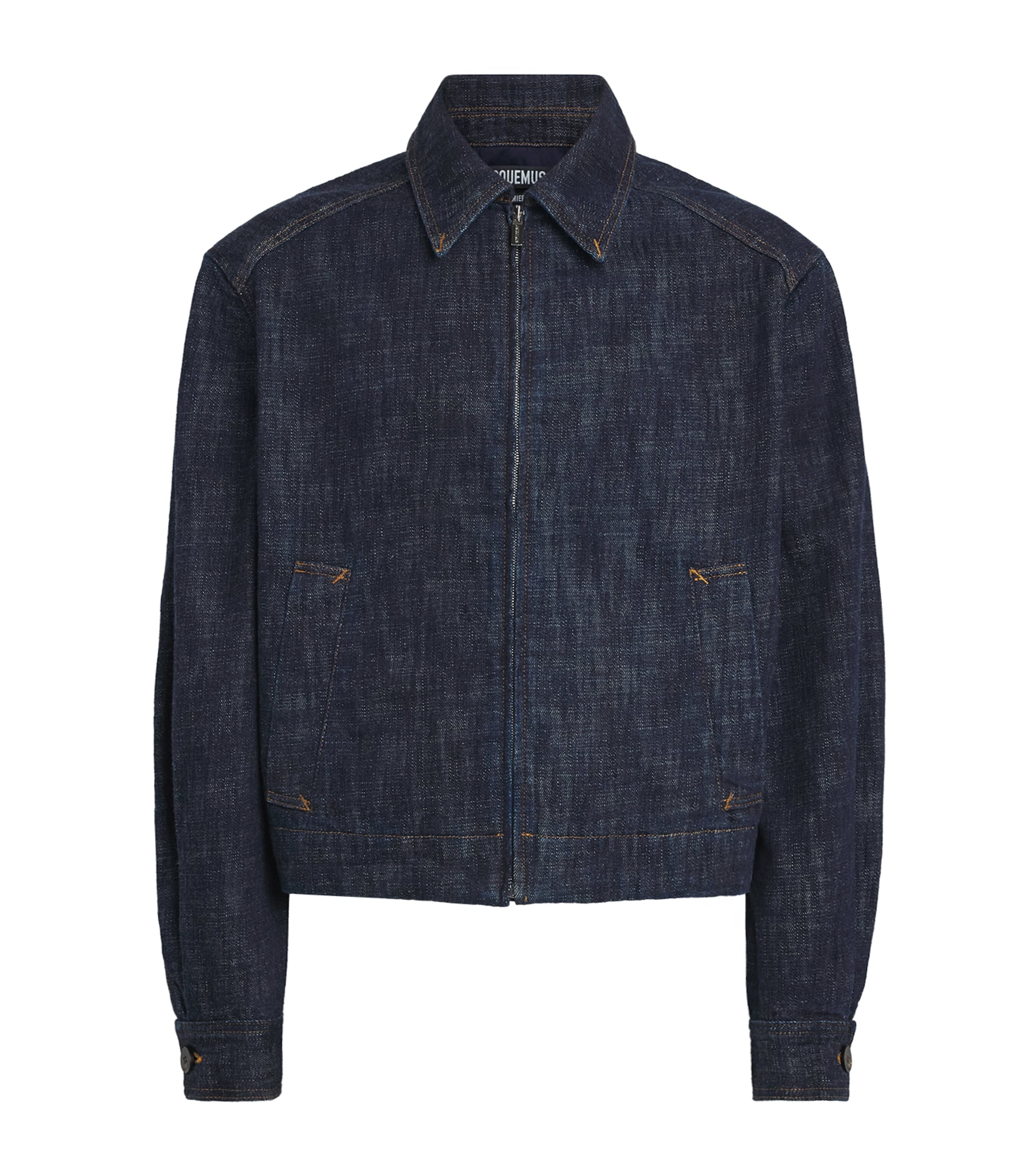 Jacquemus Mens Logo Denim Jacket Dark Navy