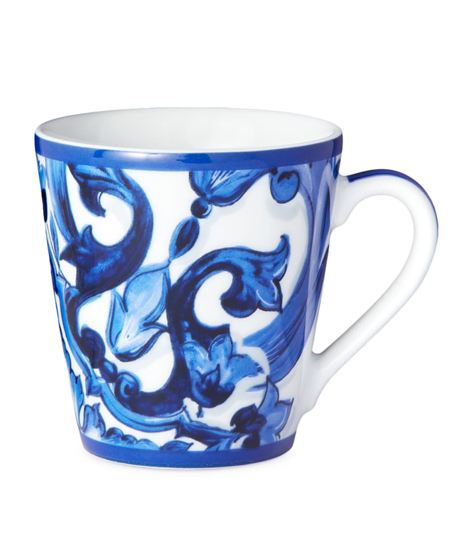 Dolce&Gabbana Casa Blu Mediterraneo Majolica Mug Foglie Blu F D