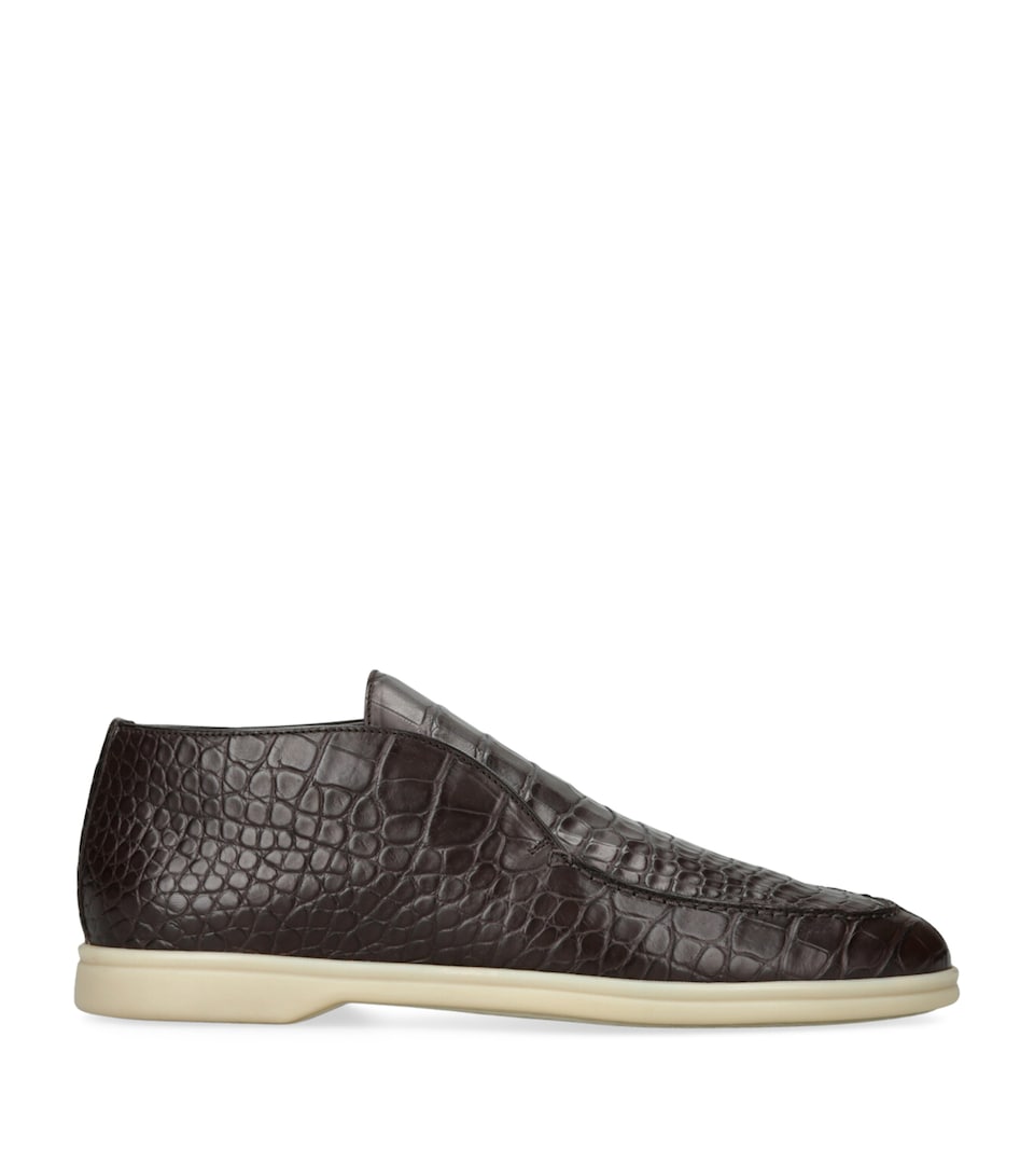 Alligator Skin Ankle Boots