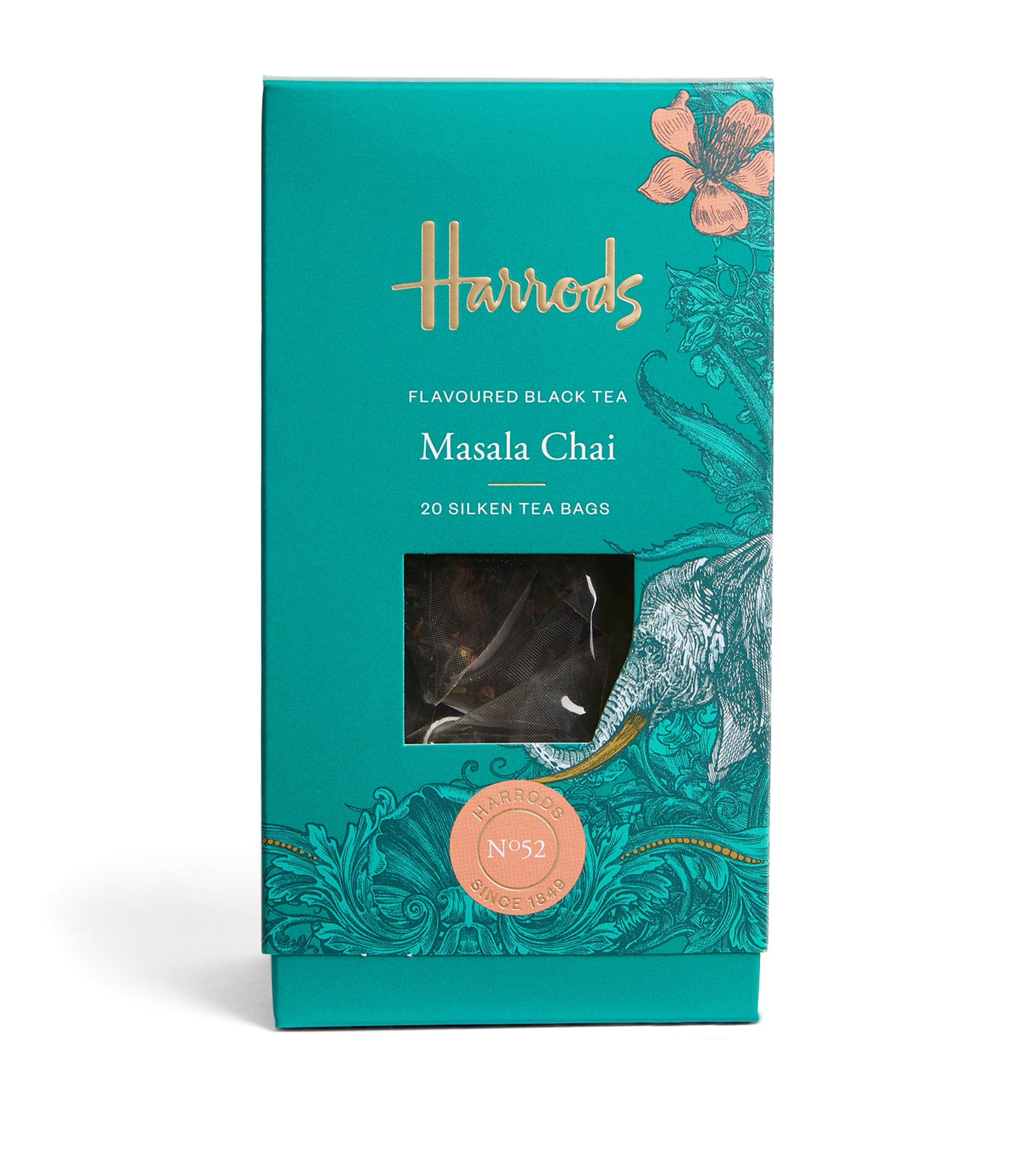 Harrods No. 52 Masala Chai Flavoured Black Tea (20 Tea Bags)