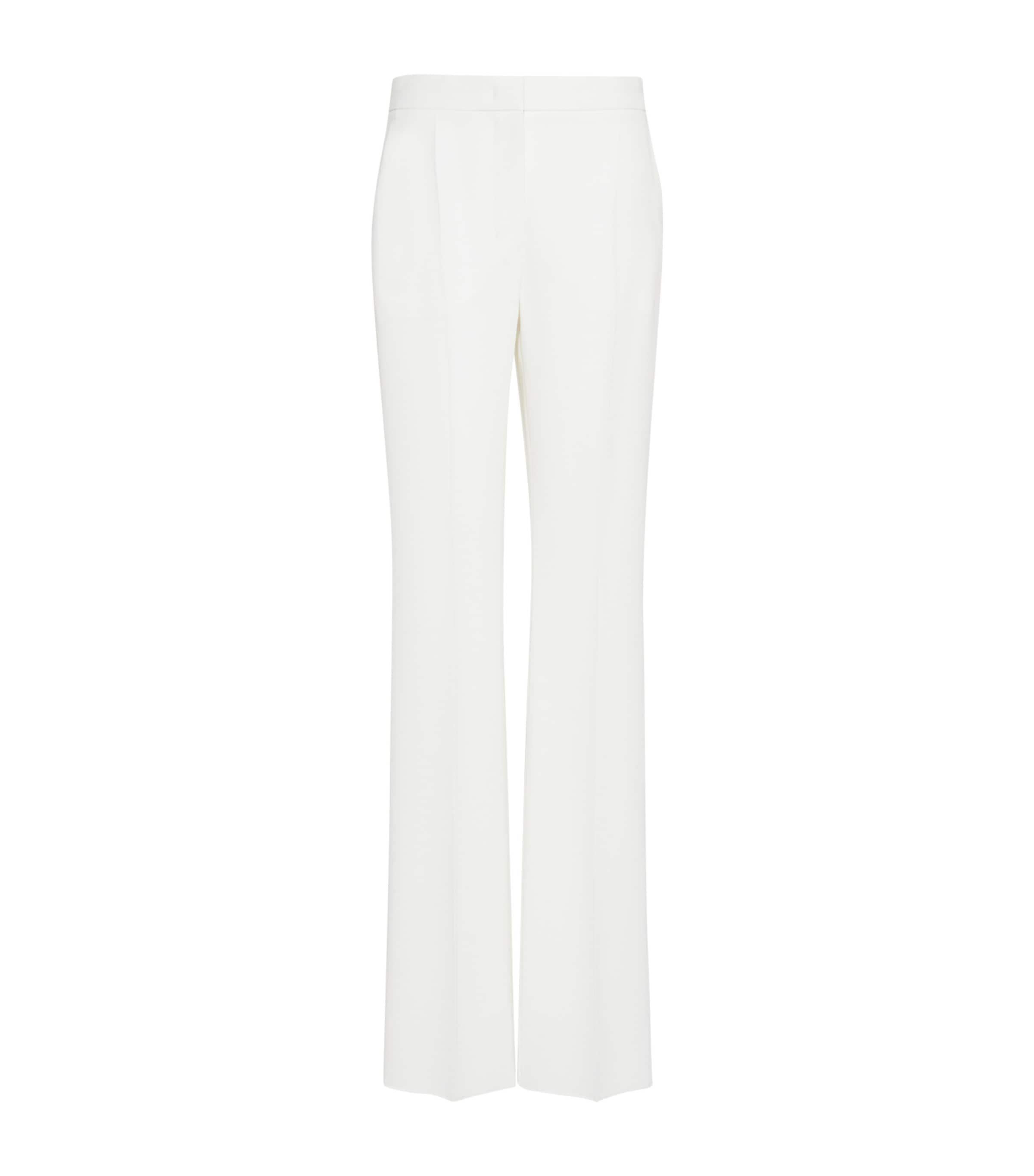 Max Mara Womens Straight Tuxedo Trousers White