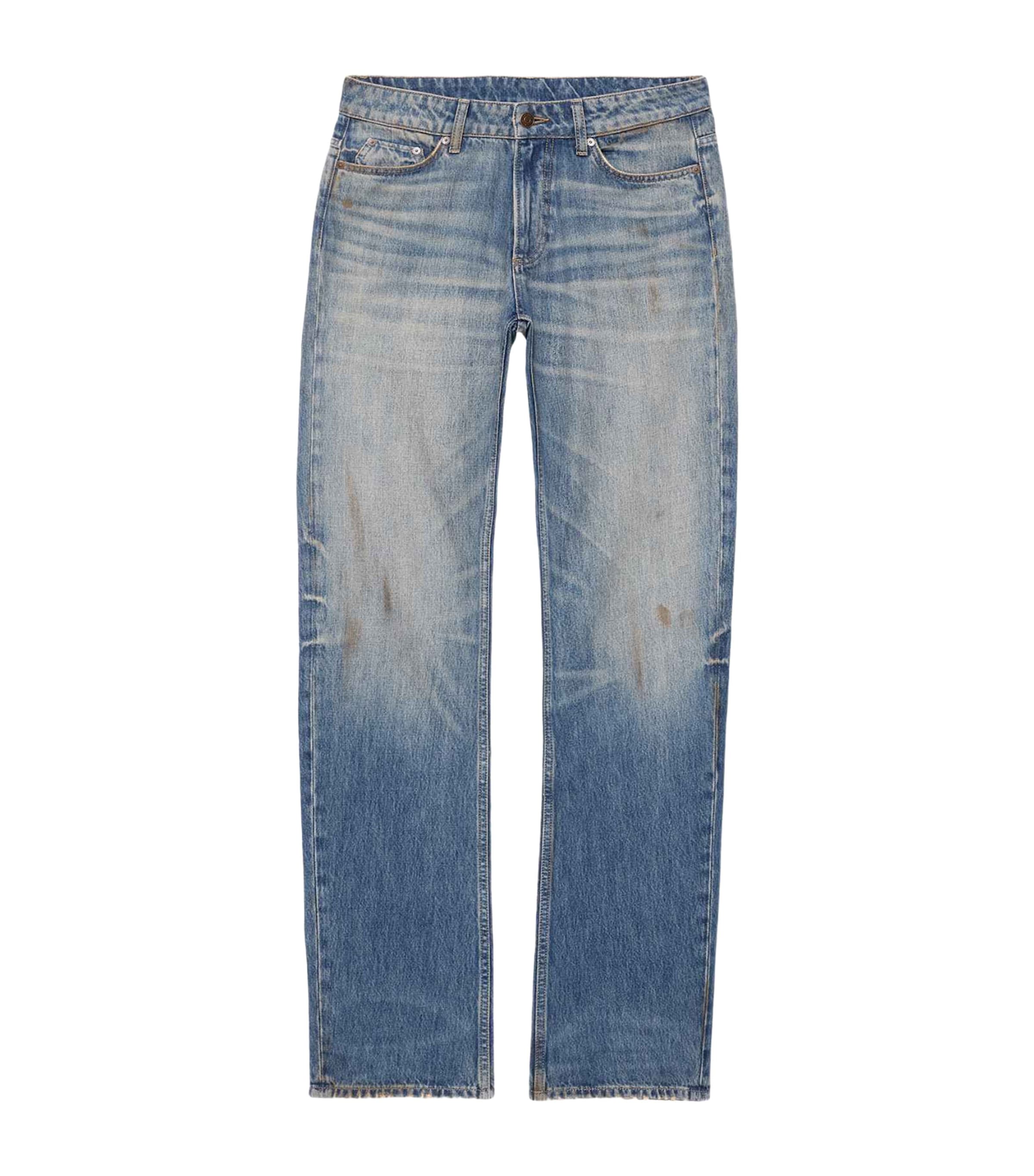 AllSaints Womens Nat Low-Rise Slim Jeans Tint Light Indigo