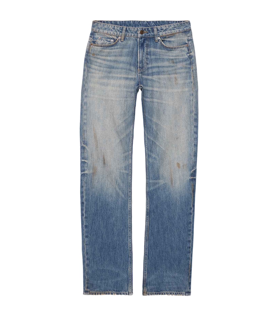 AllSaints Womens Nat Low-Rise Slim Jeans Tint Light Indigo