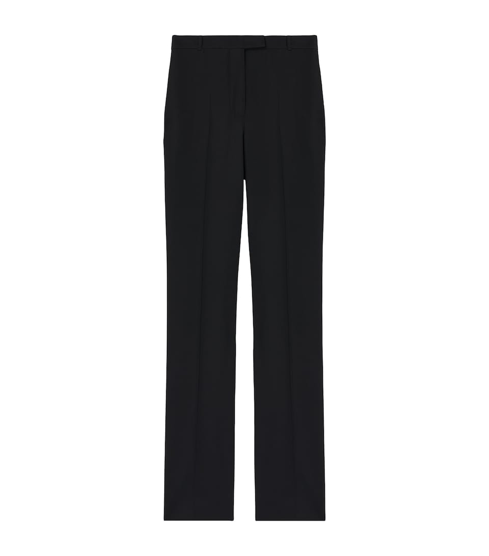 Wool Straight Tailored Trousers