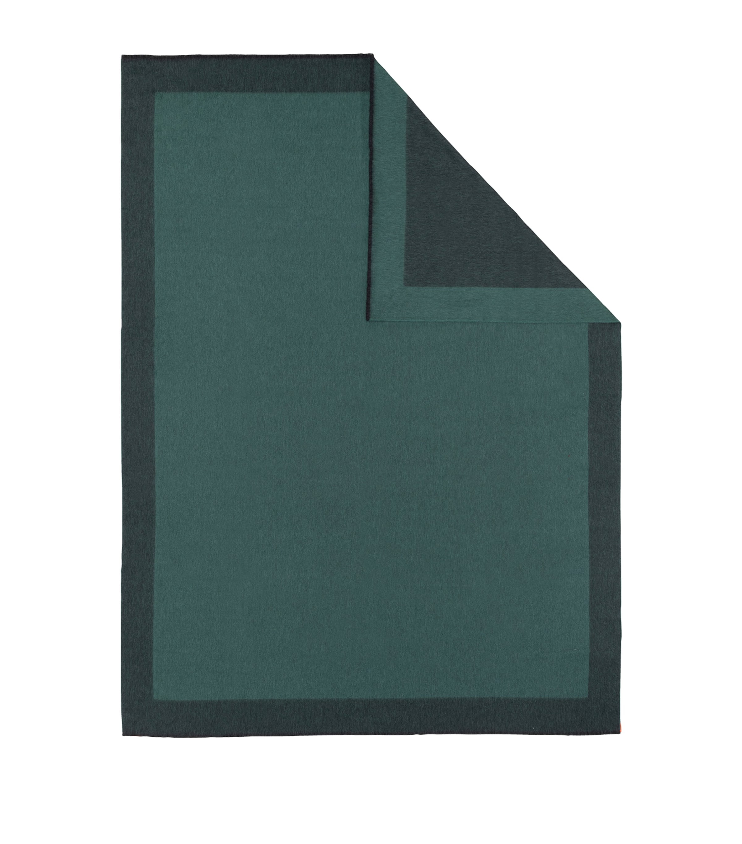 Begg x Co Cashmere Arran Border Throw (150cm x 200cm) Charcoal Spruce